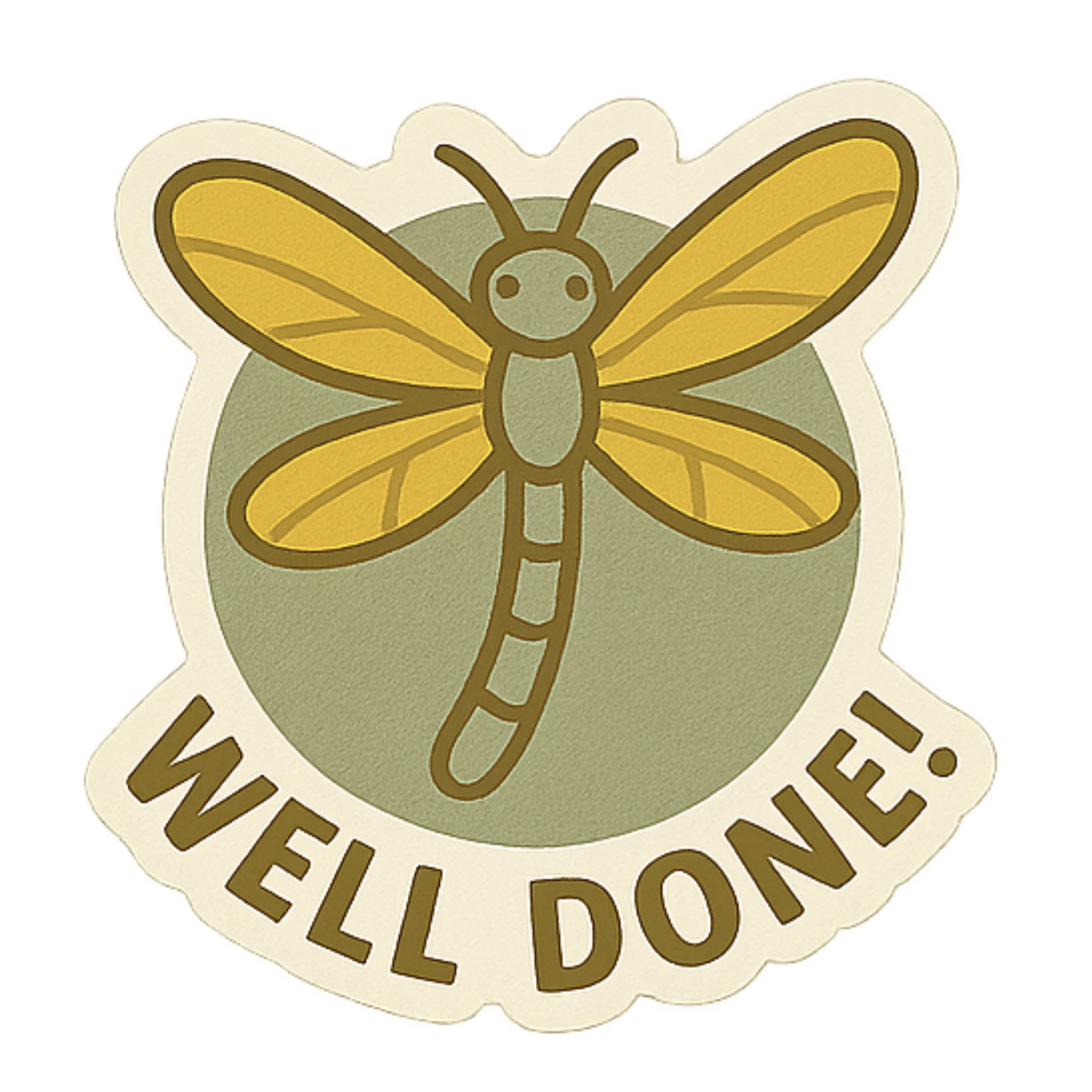 Well Done! - Aesthetic Vinyl Sticker – Waterproof Quote Decal Sticker for Laptop, Water Bottle, Car,