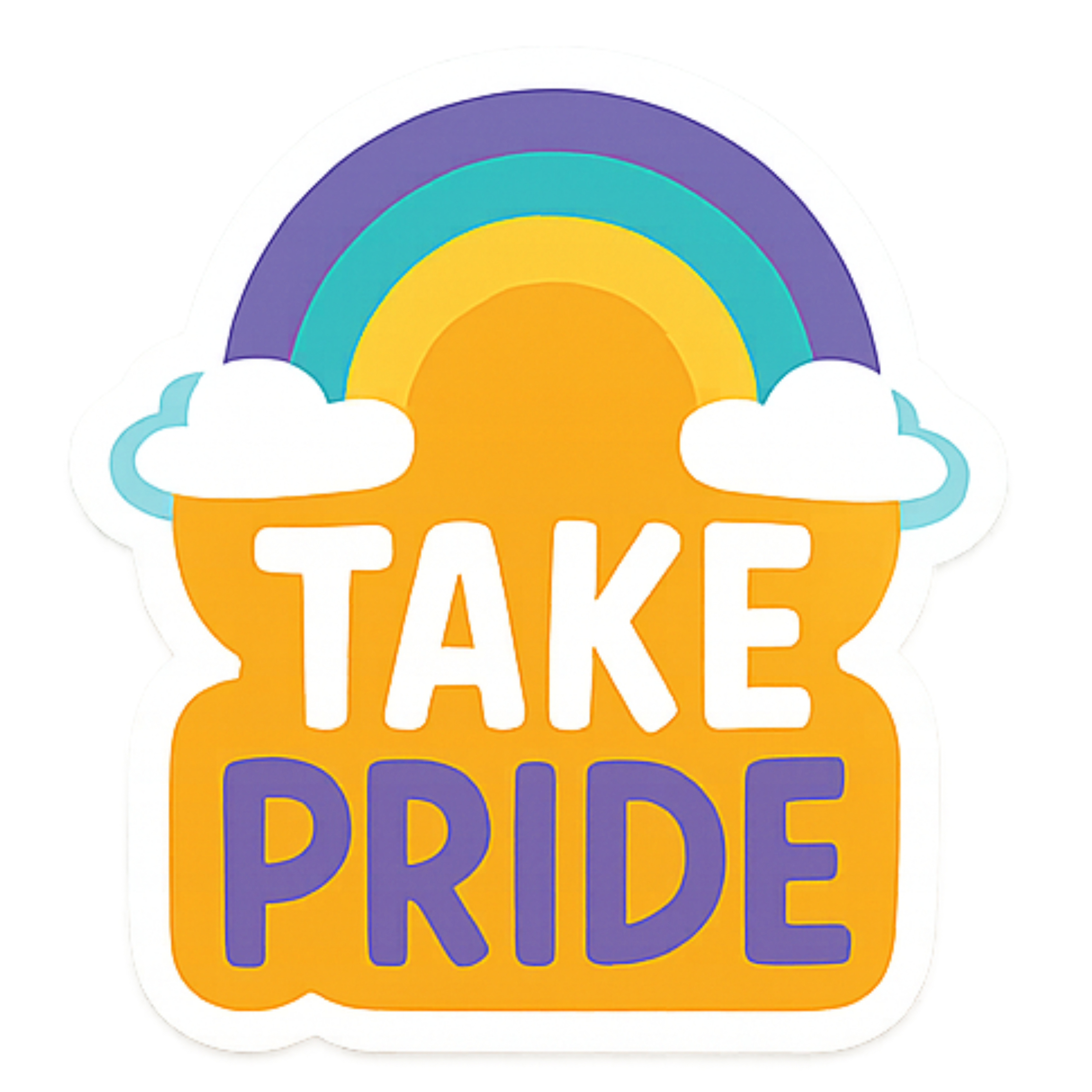 Take Pride - Aesthetic Vinyl Sticker – Waterproof Quote Decal Sticker for Laptop, Water Bottle, Car,
