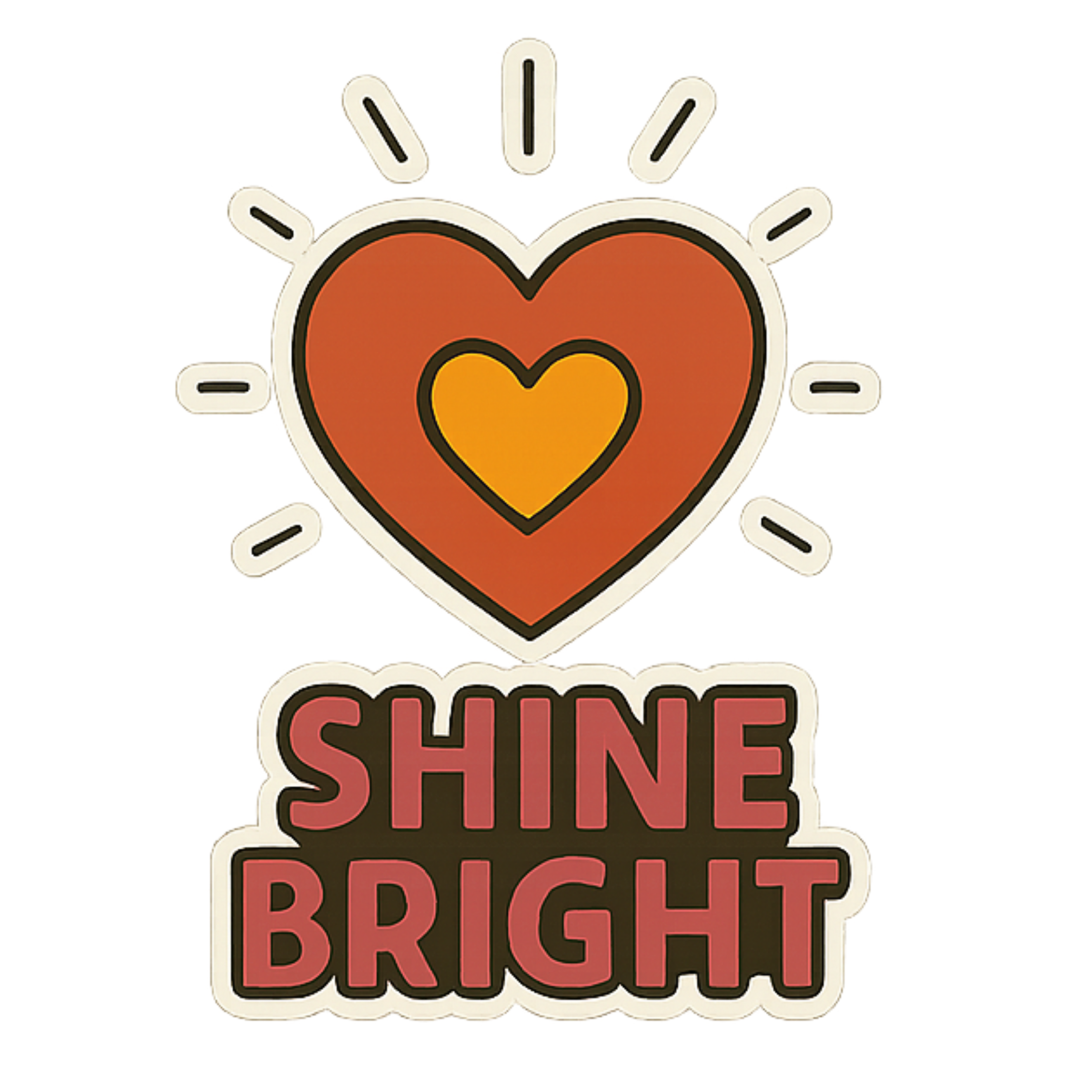 Shine Bright! - Aesthetic Vinyl Sticker – Waterproof Quote Decal Sticker for Laptop, Water Bottle, C