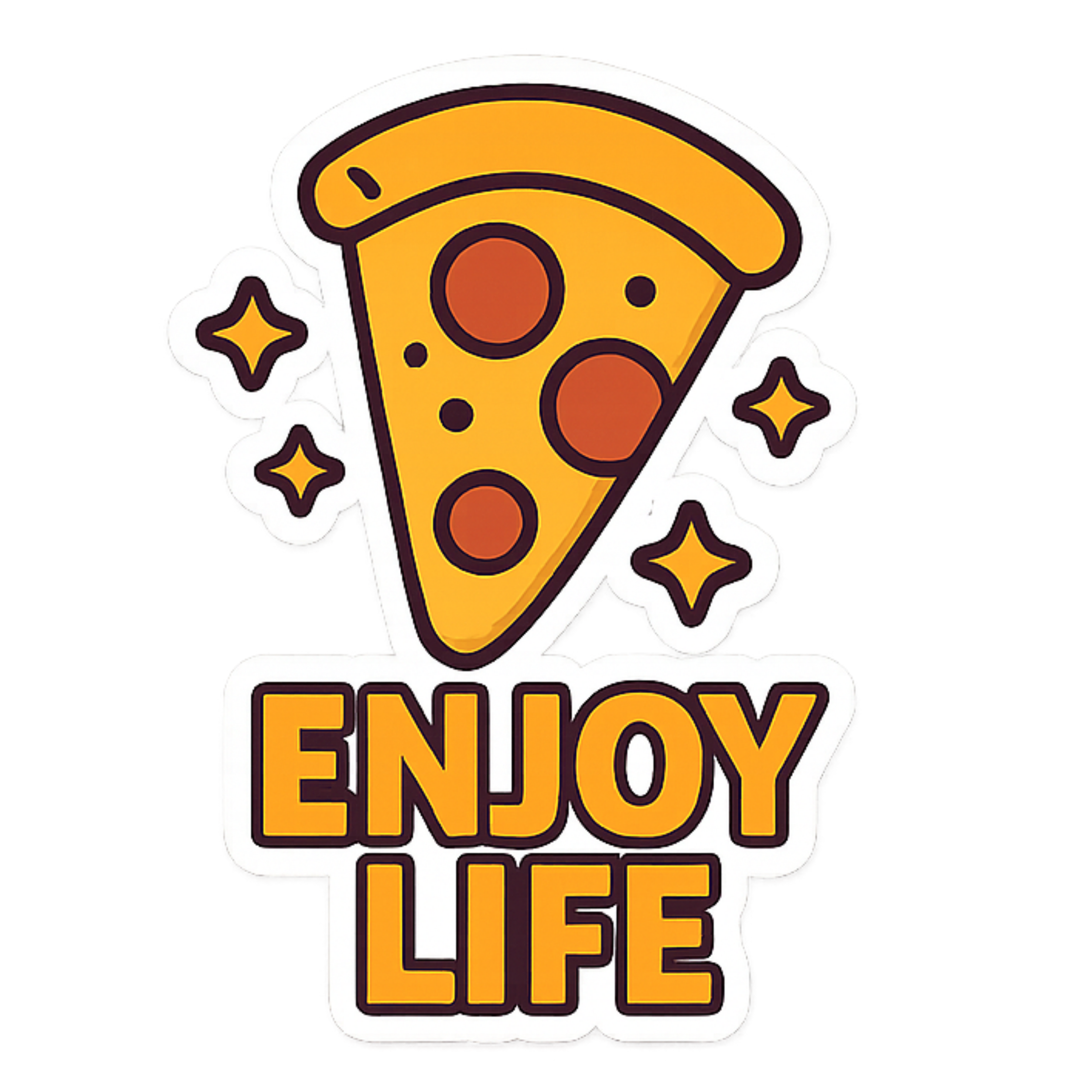 Enjoy Life - Aesthetic Vinyl Sticker – Waterproof Quote Decal Sticker for Laptop, Water Bottle, Car,