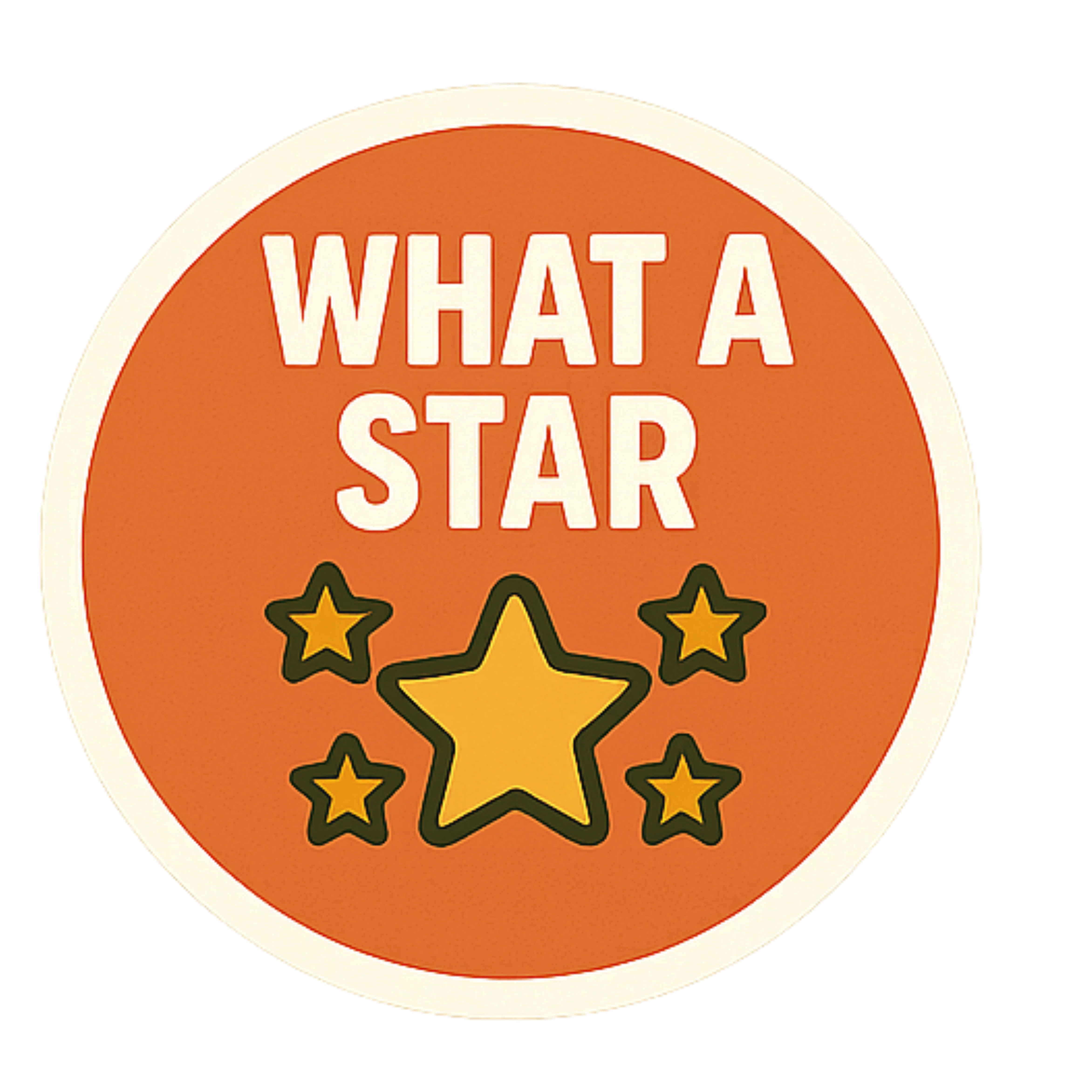 What A Star - Aesthetic Vinyl Sticker – Waterproof Quote Decal Sticker for Laptop, Water Bottle, Car