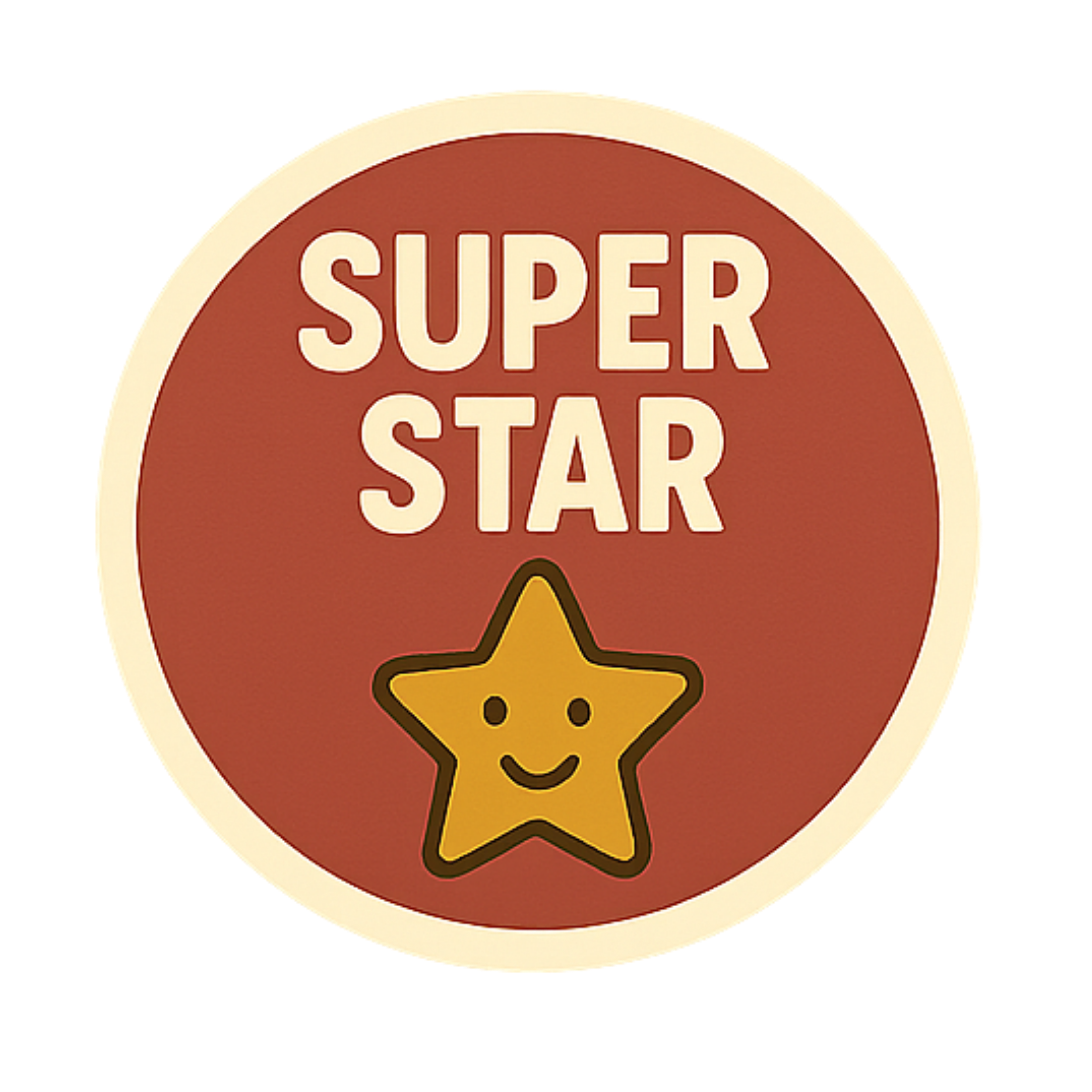 Super Star - Aesthetic Vinyl Sticker – Waterproof Quote Decal Sticker for Laptop, Water Bottle, Car,