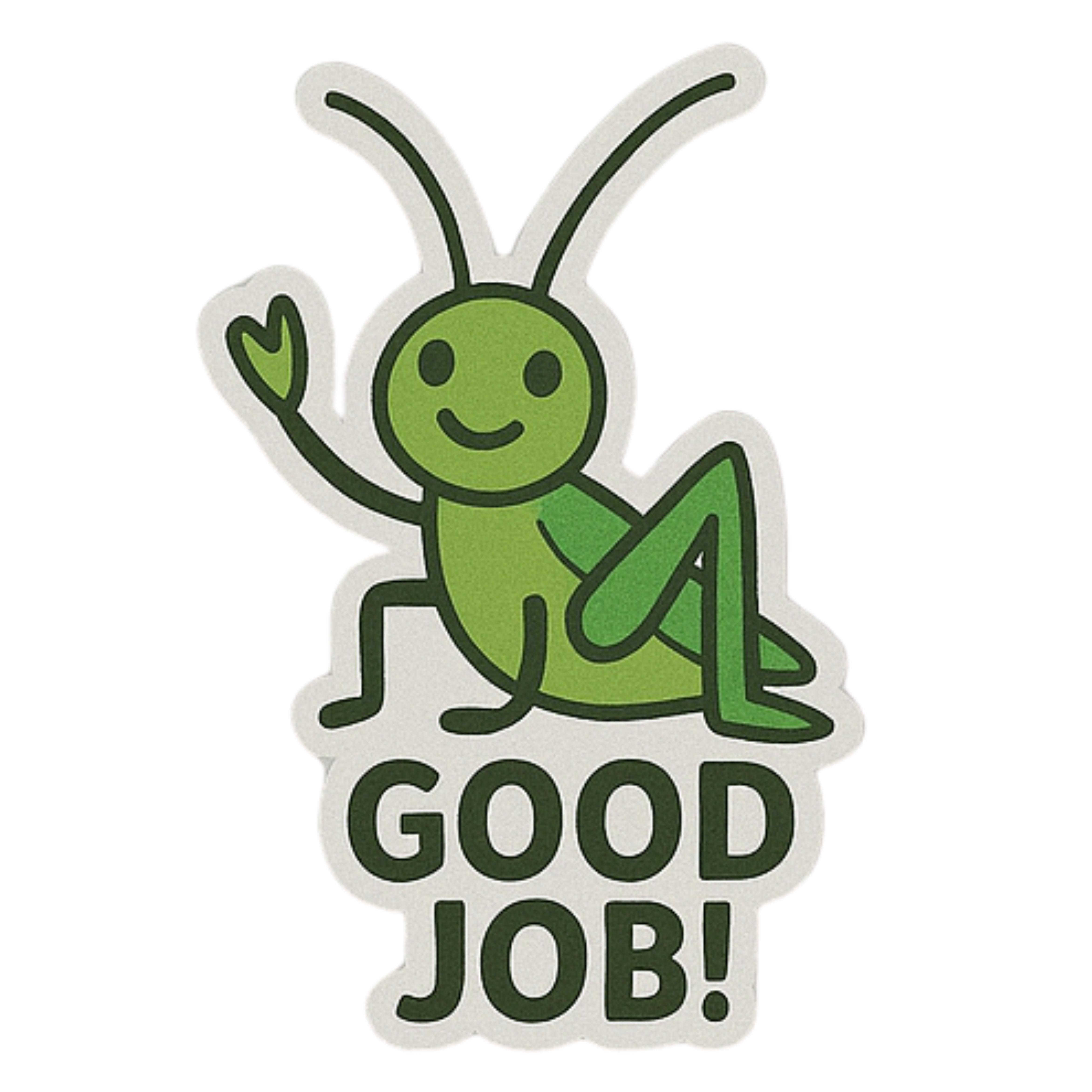 Good Job! - Aesthetic Vinyl Sticker – Waterproof Quote Decal Sticker for Laptop, Water Bottle, Car, 