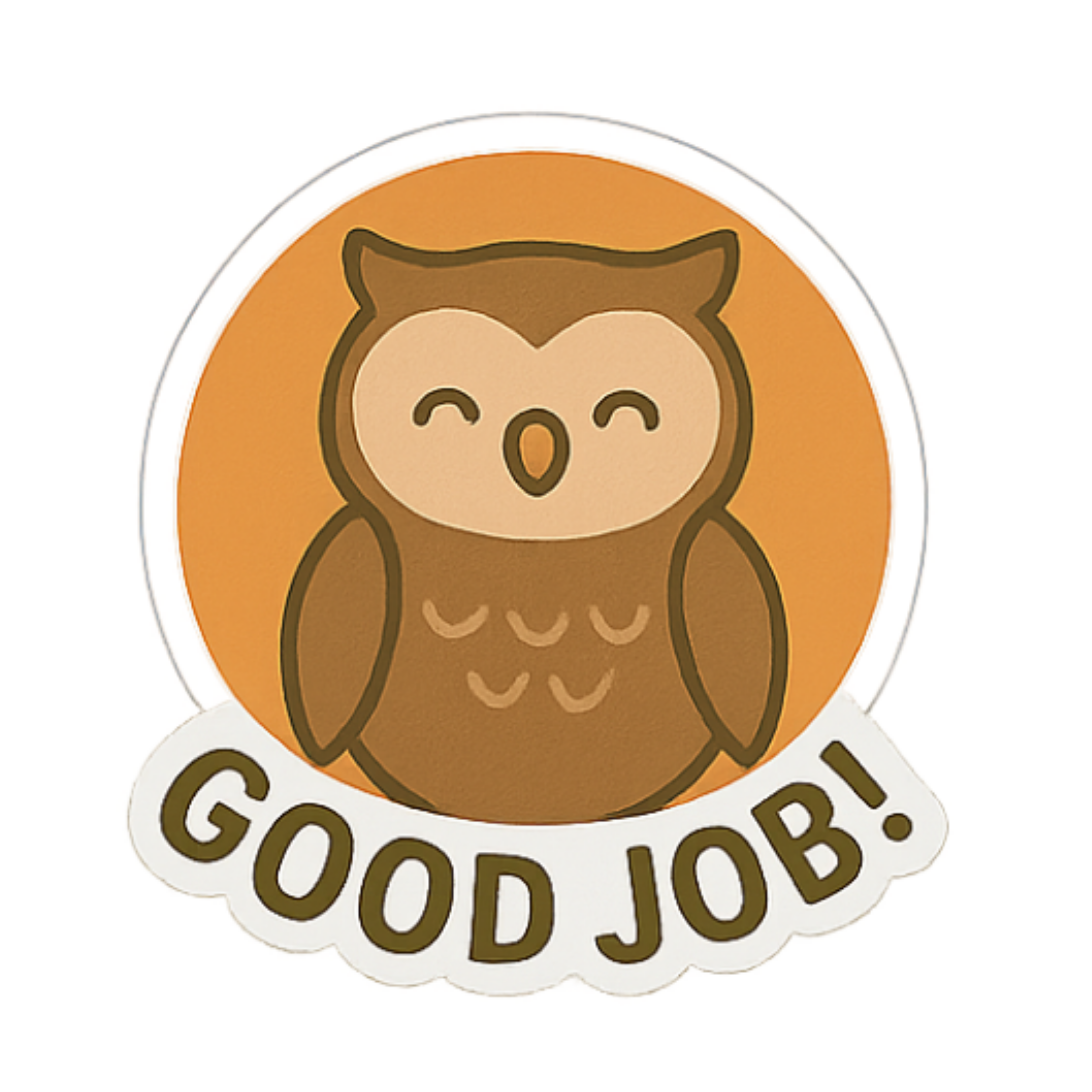 Good Job! - Aesthetic Vinyl Sticker – Waterproof Quote Decal Sticker for Laptop, Water Bottle, Car, 