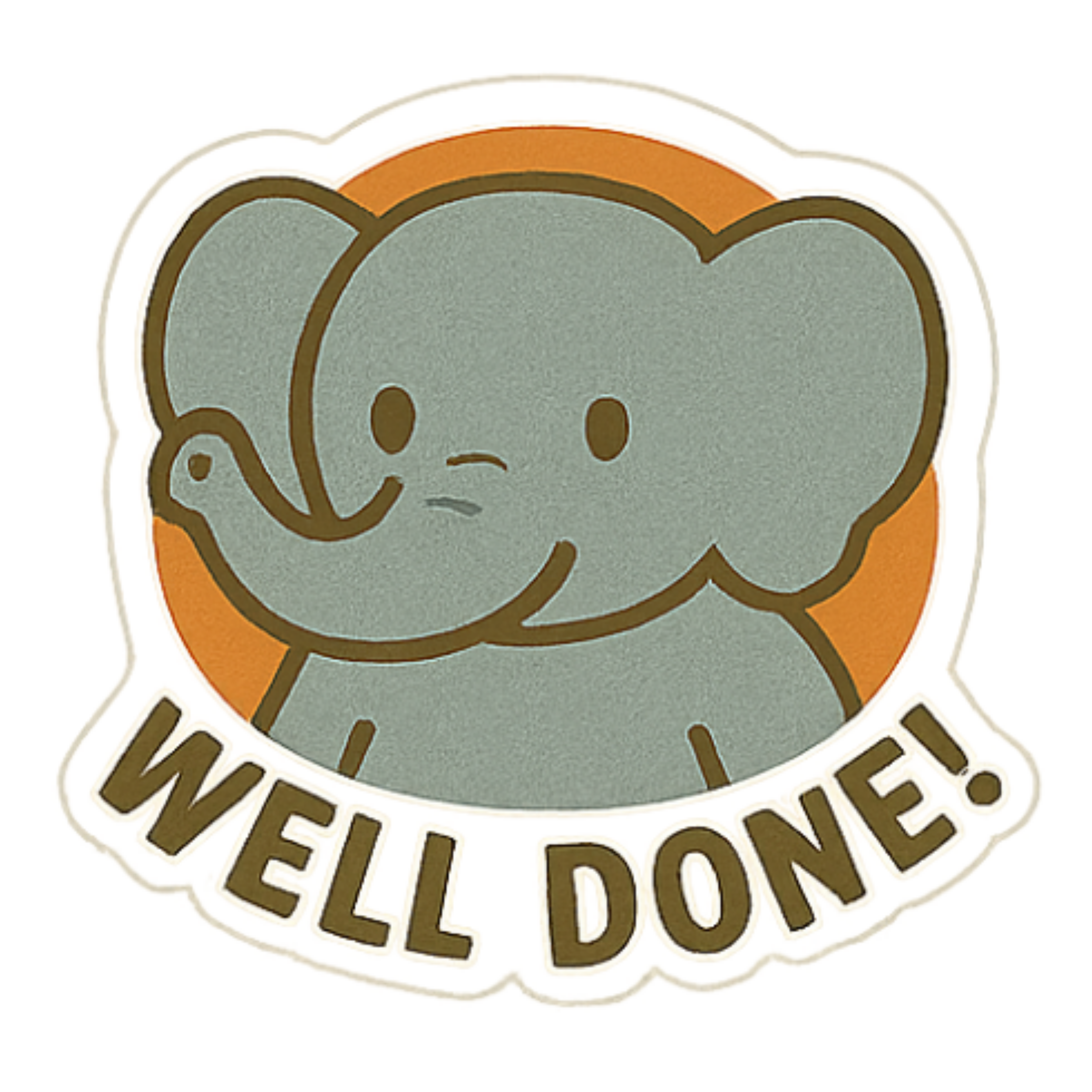 Well Done!! - Aesthetic Vinyl Sticker – Waterproof Quote Decal Sticker for Laptop, Water Bottle, Car