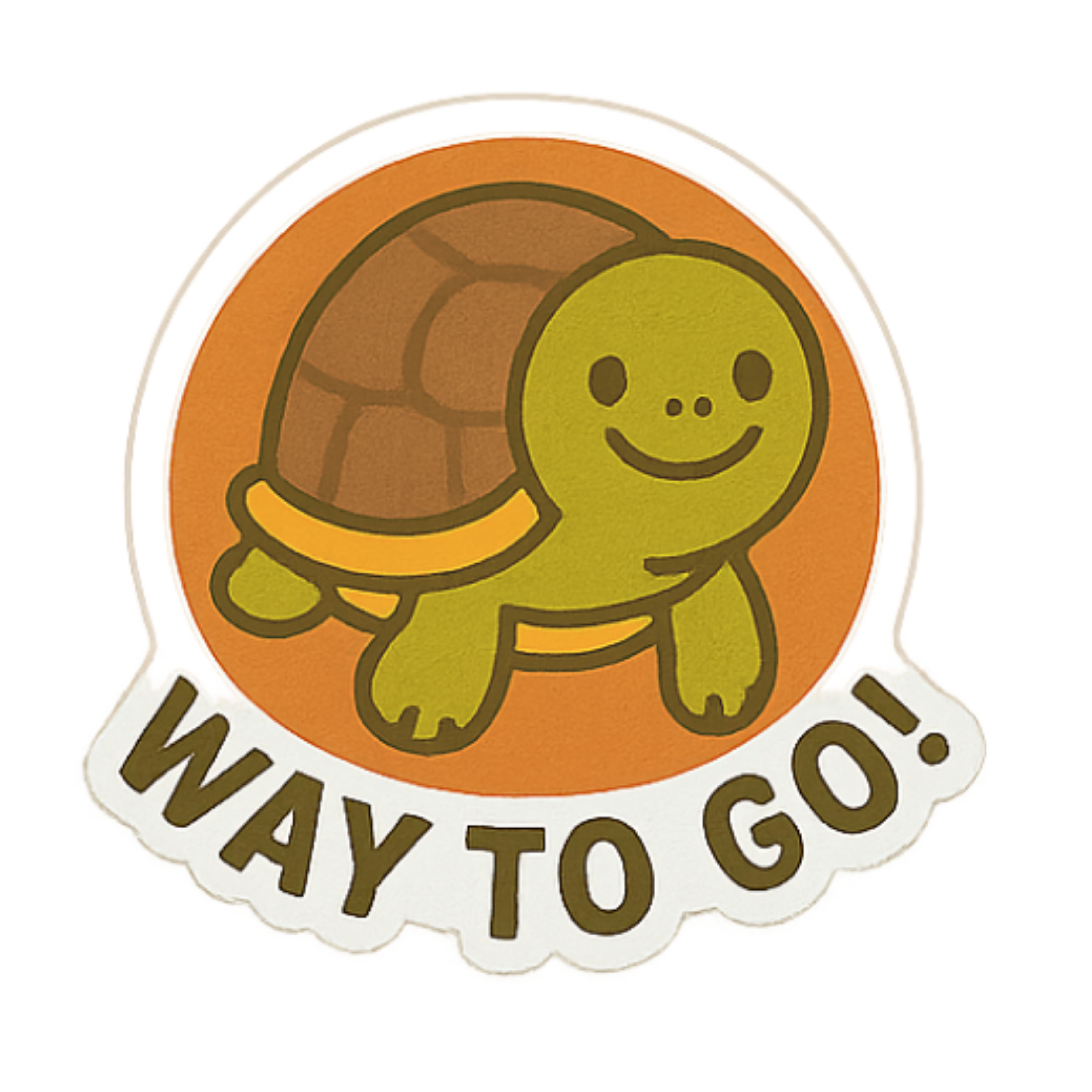 Way To Go! - Aesthetic Vinyl Sticker – Waterproof Quote Decal Sticker for Laptop, Water Bottle, Car,