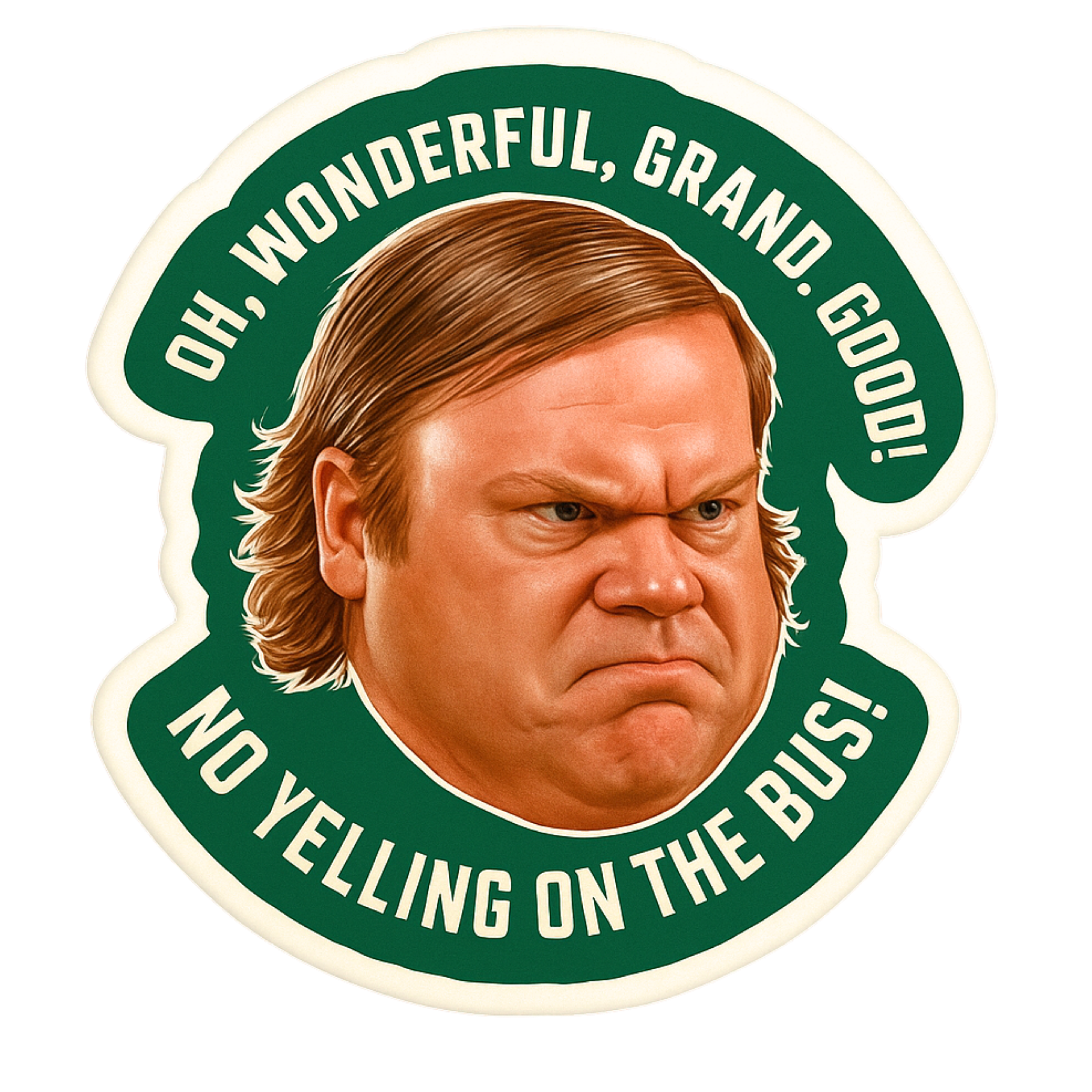 Oh,Wonderful,Grand.Good! - Aesthetic Vinyl Sticker – Waterproof Quote Decal Sticker for Laptop, Wate