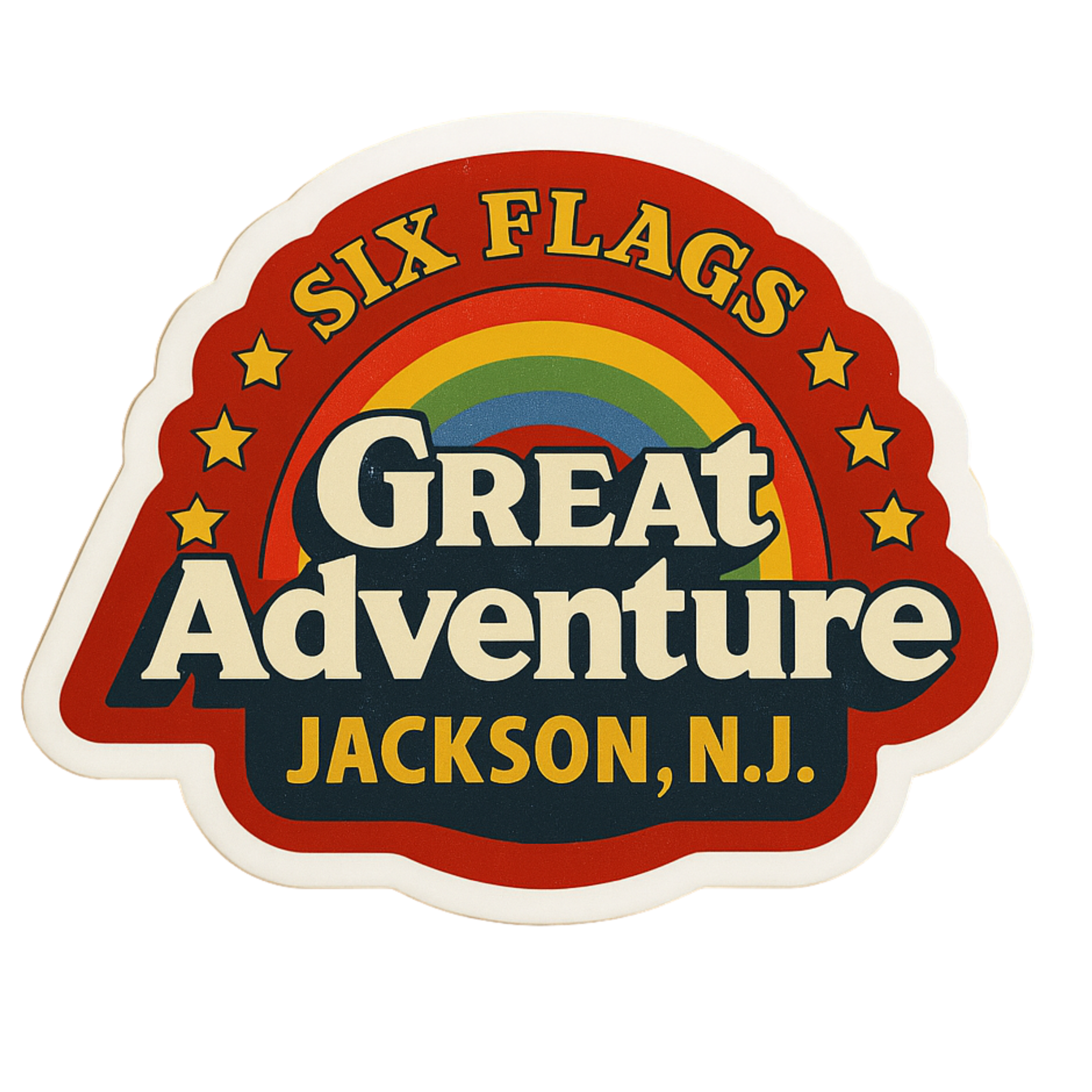 Six Flags Great Adventure Jackson,N.J. - Aesthetic Vinyl Sticker – Waterproof Quote Decal Sticker fo