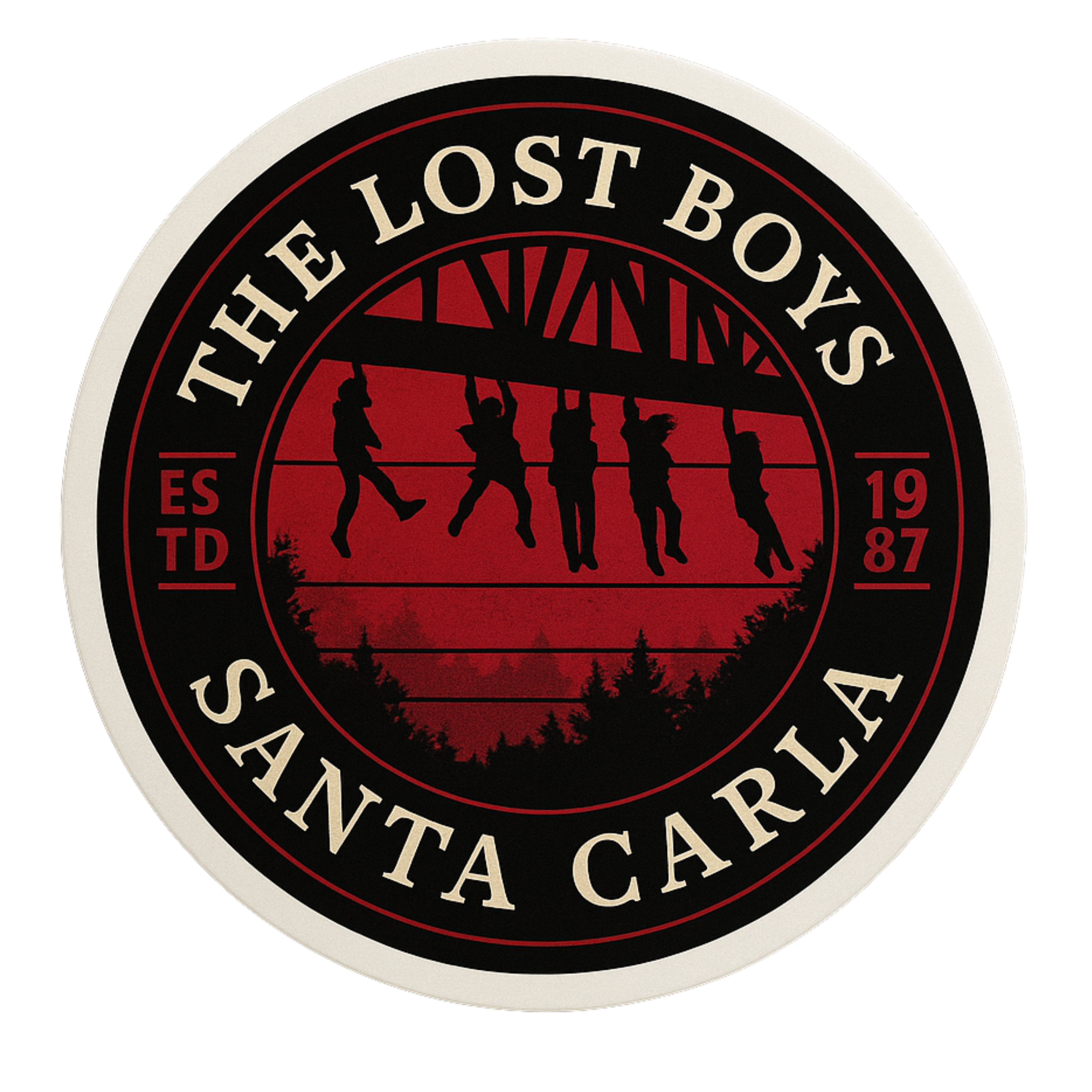 The Lost Boys Santa Carla - Aesthetic Vinyl Sticker – Waterproof Quote Decal Sticker for Laptop, Wat