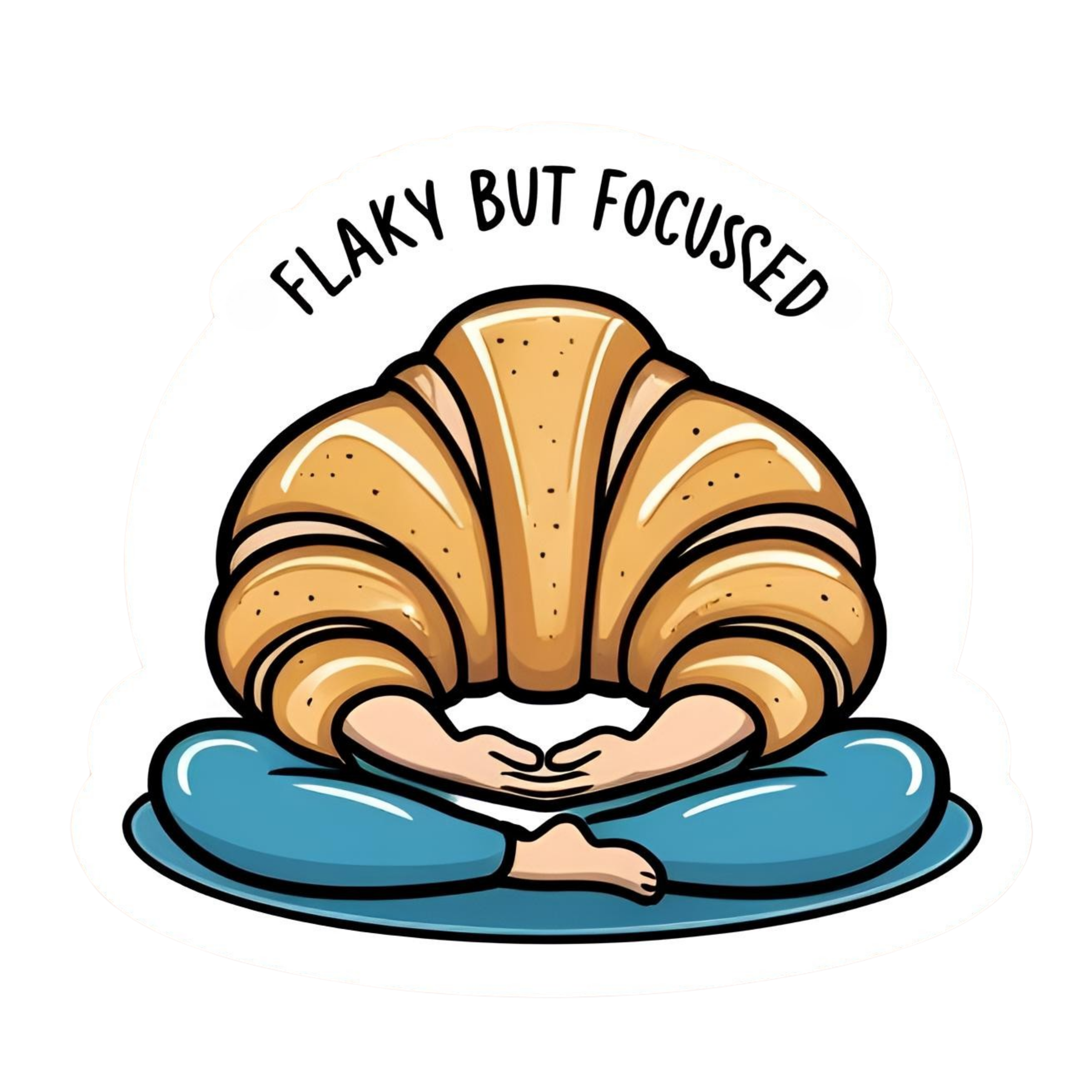 Flaky Buut Focused - Aesthetic Vinyl Sticker – Waterproof Quote Decal Sticker for Laptop, Water Bott