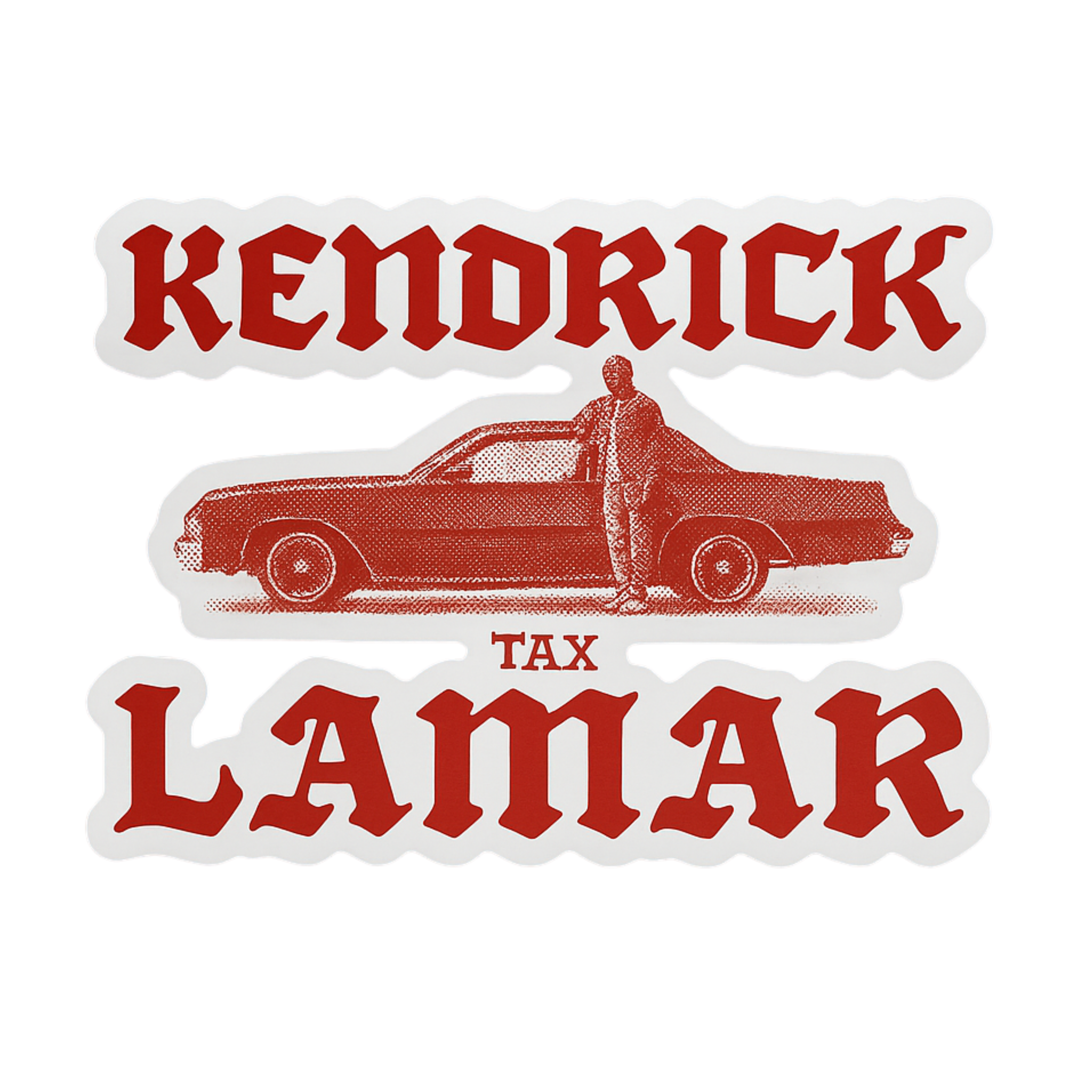 Kendrick Tax Lamar - Aesthetic Vinyl Sticker – Waterproof Quote Decal Sticker for Laptop, Water Bott