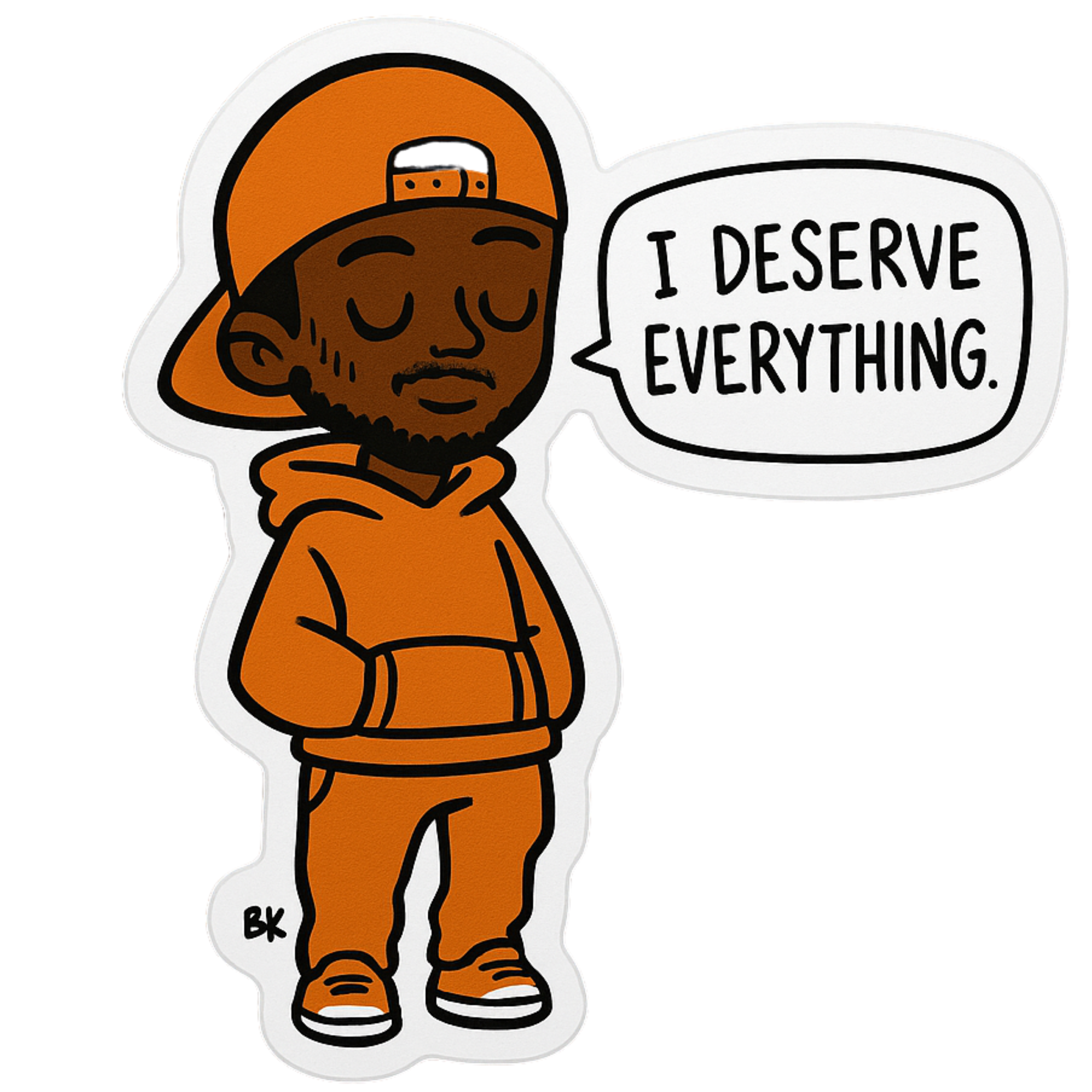 I Deserve Everything - Aesthetic Vinyl Sticker – Waterproof Quote Decal Sticker for Laptop, Water Bo