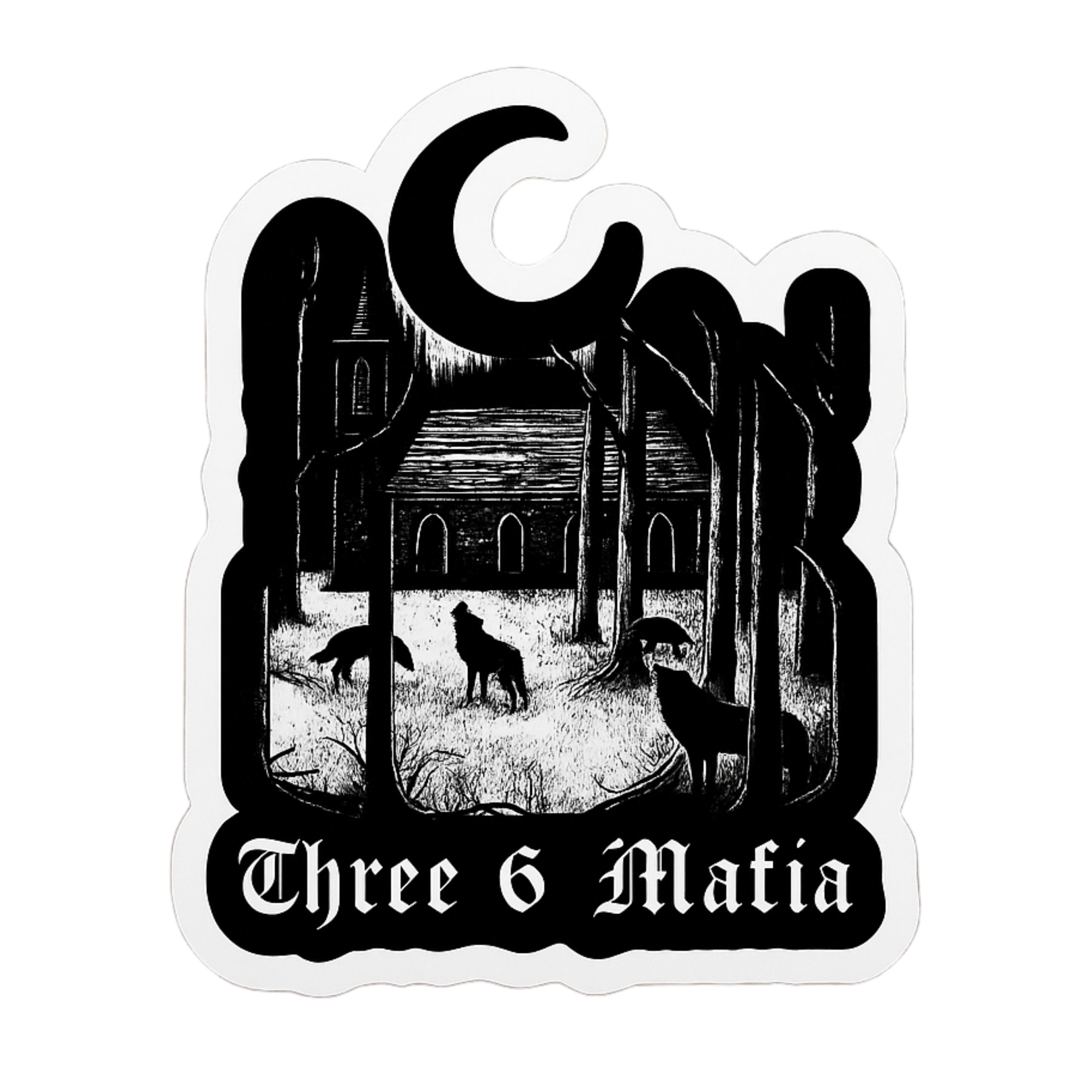 Three 6 Mafia Sticker - Aesthetic Vinyl Sticker – Waterproof Quote Decal Sticker for Laptop, Water B