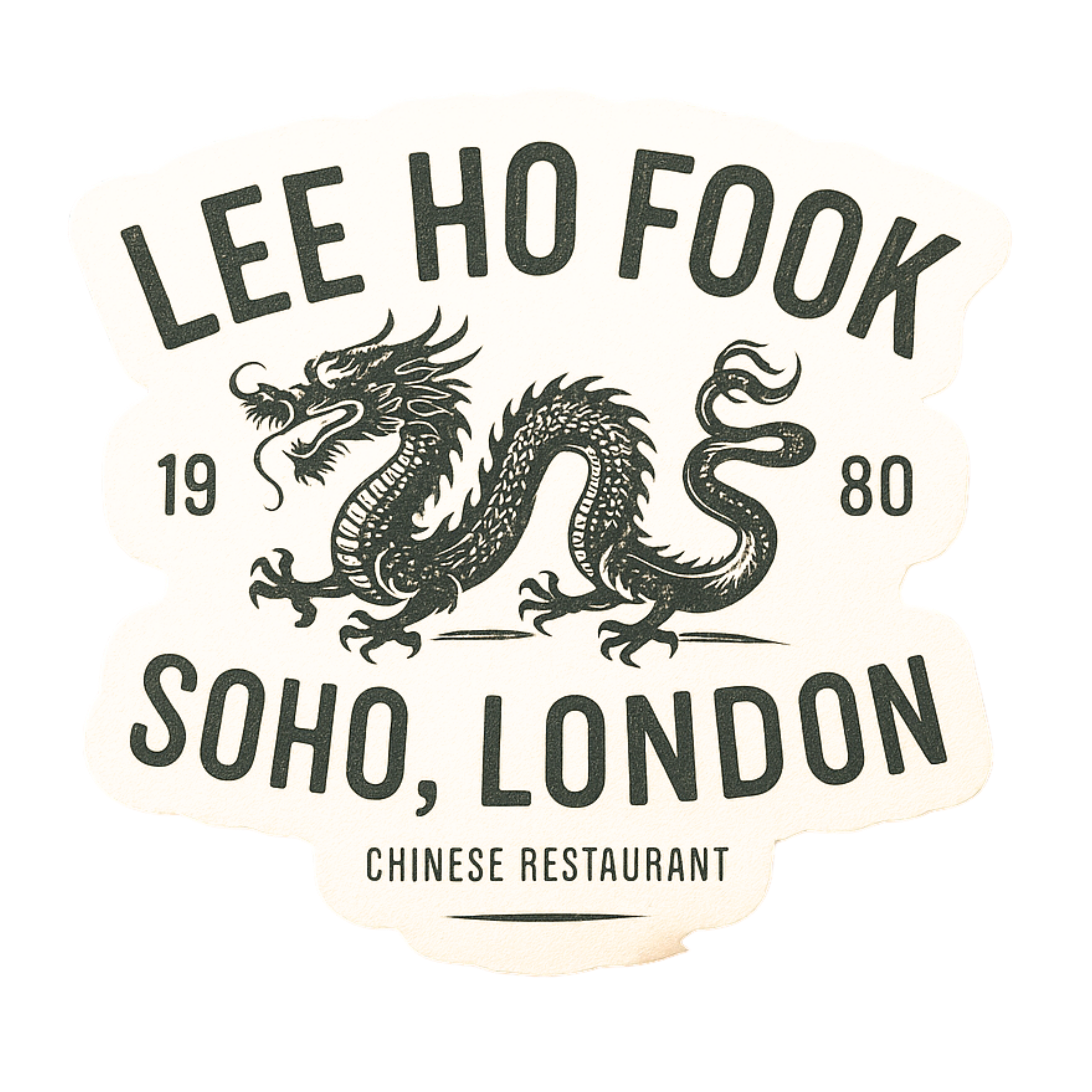 Lee Ho Fook 1980 Soho,London Chinese Resturant - Aesthetic Vinyl Sticker – Waterproof Quote Decal St
