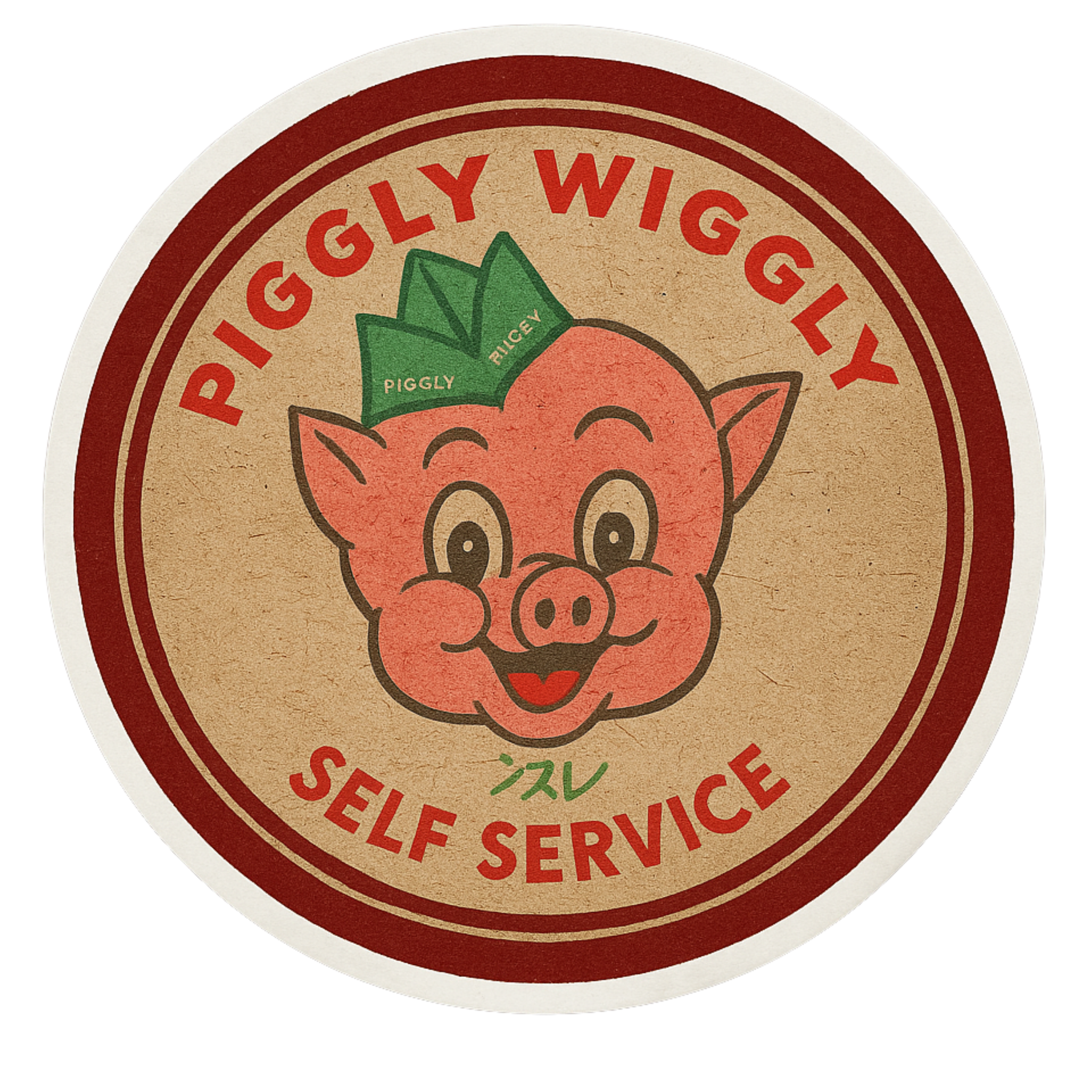 Piggly Wiggly Self Service - Aesthetic Vinyl Sticker – Waterproof Quote Decal Sticker for Laptop, Wa