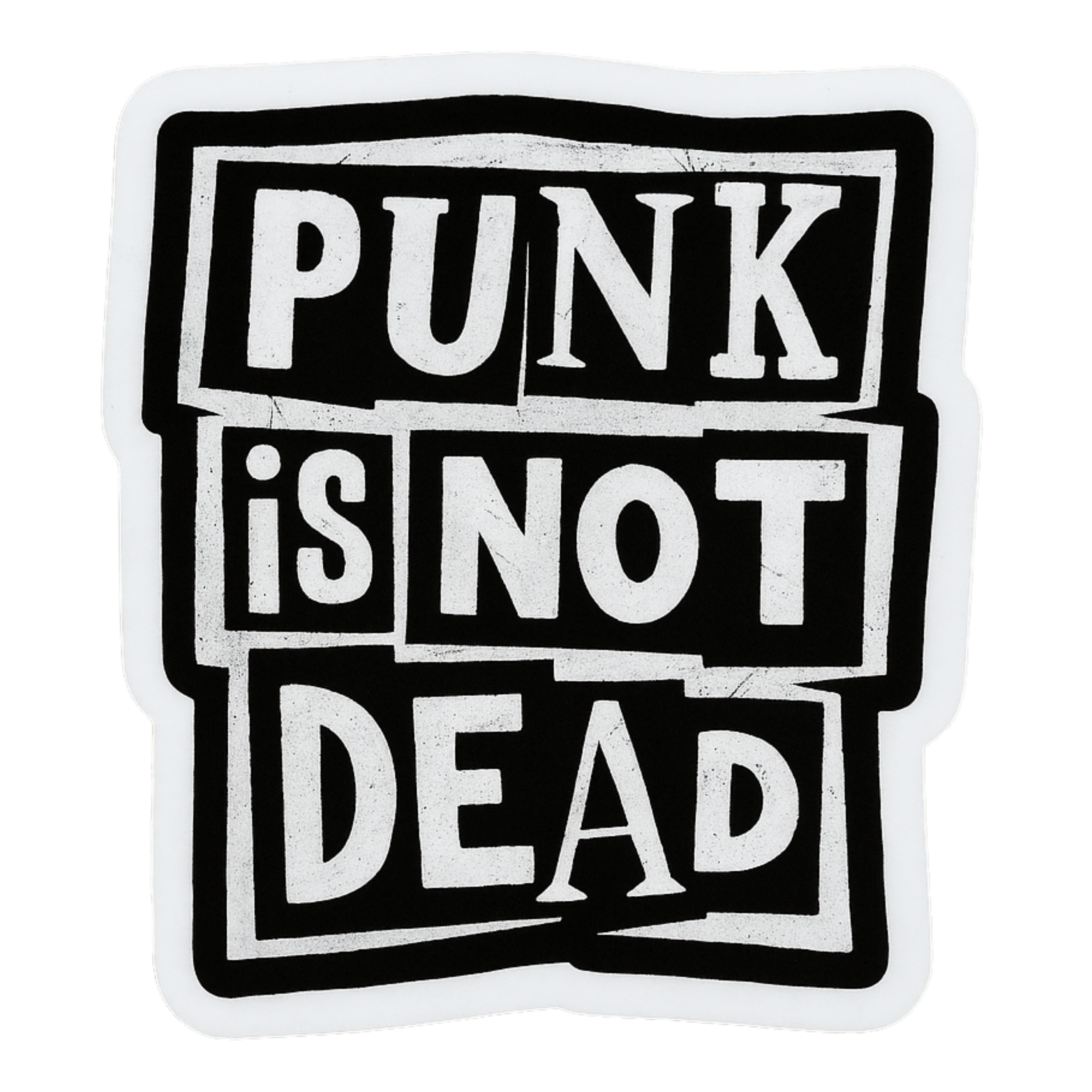 Punk Is Not Dead - Aesthetic Vinyl Sticker – Waterproof Quote Decal Sticker for Laptop, Water Bottle