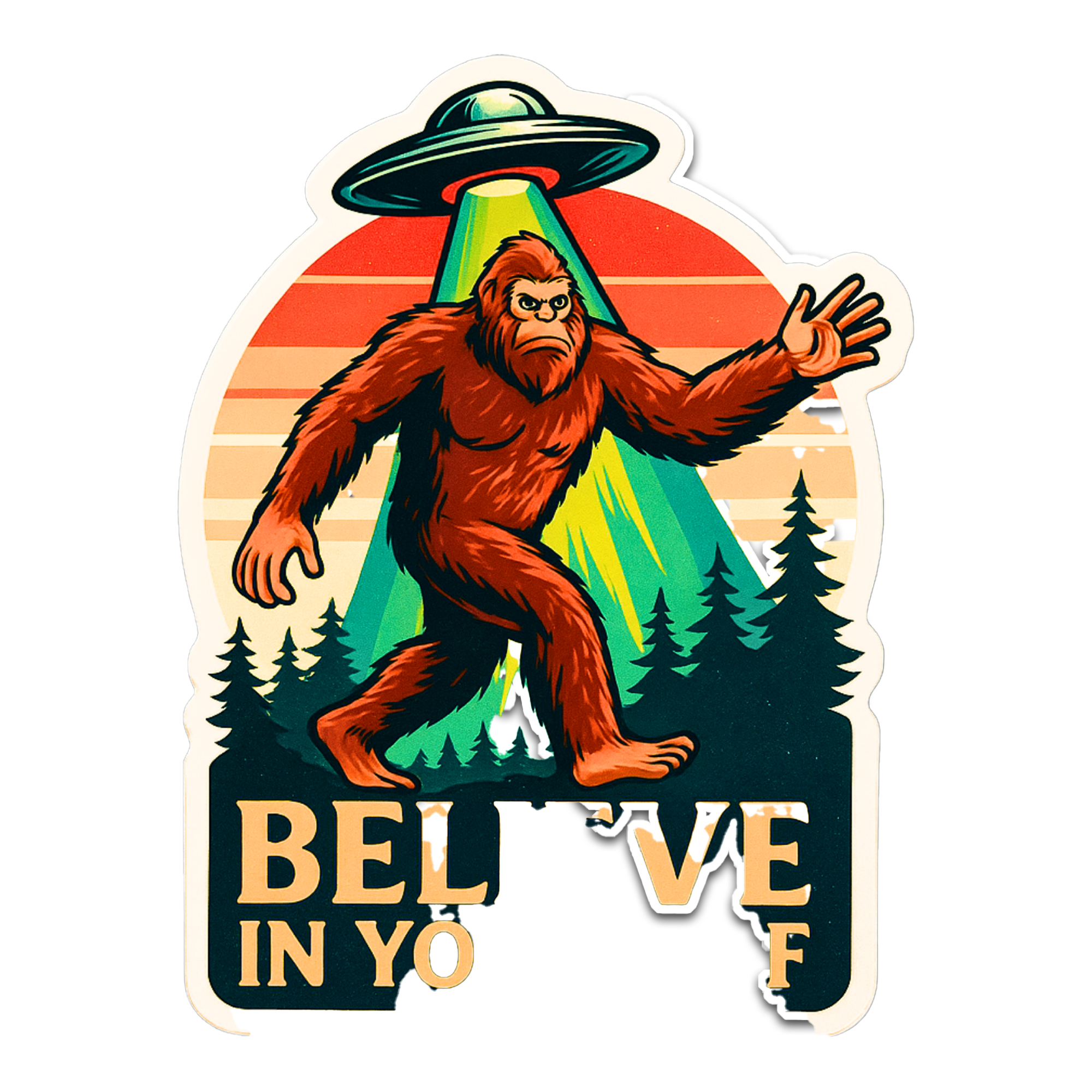 Believe in Yourself Sticker - Aesthetic Vinyl Sticker – Waterproof Quote Decal Sticker for Laptop, W