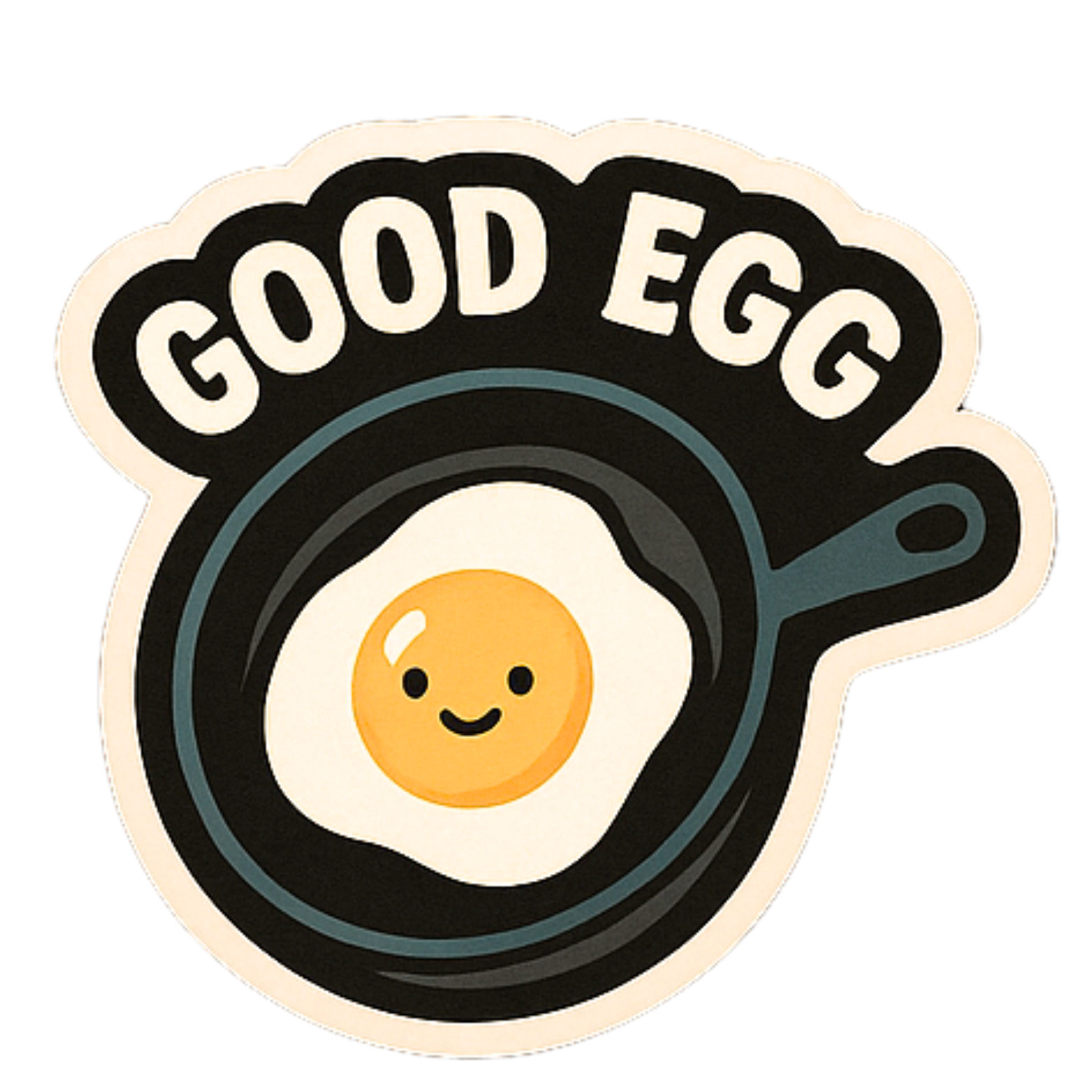 Good Egg - Aesthetic Vinyl Sticker – Waterproof Quote Decal Sticker for Laptop, Water Bottle, Car, J