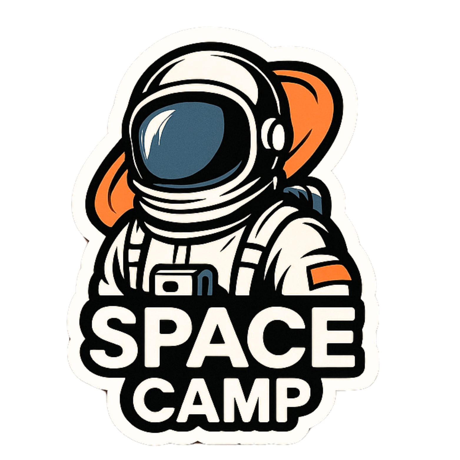 Space Camp - Aesthetic Vinyl Sticker – Waterproof Quote Decal Sticker for Laptop, Water Bottle, Car,