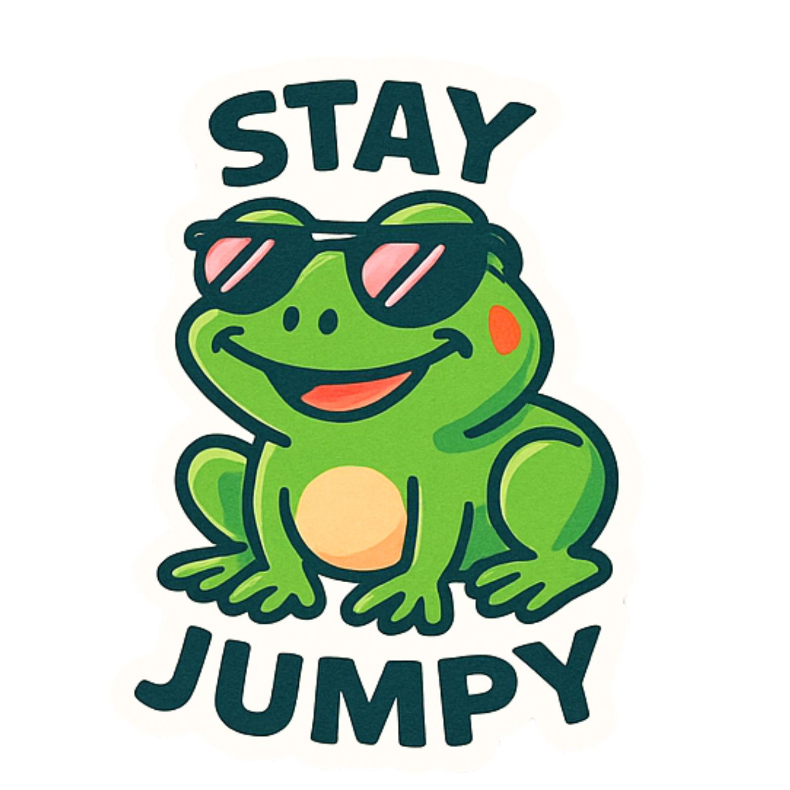 Stay Jumpy - Aesthetic Vinyl Sticker – Waterproof Quote Decal Sticker for Laptop, Water Bottle, Car,