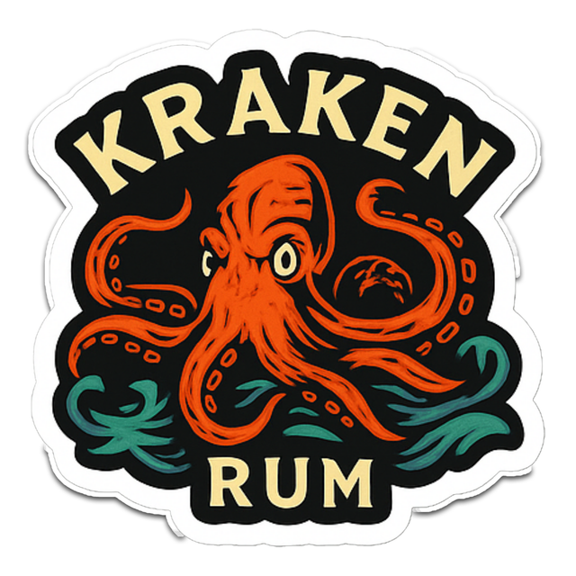 Kraken Run - Aesthetic Vinyl Sticker – Waterproof Quote Decal Sticker for Laptop, Water Bottle, Car,