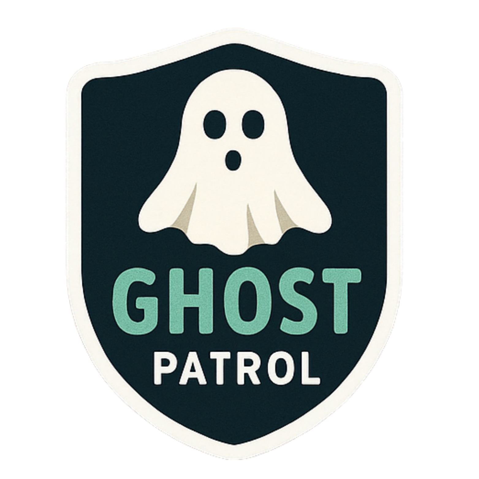 Ghost Patrol - Aesthetic Vinyl Sticker – Waterproof Quote Decal Sticker for Laptop, Water Bottle, Ca
