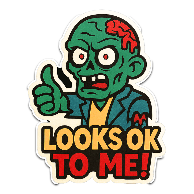 Looks Ok To Me! Sticker - Aesthetic Vinyl Sticker – Waterproof Quote Decal Sticker for Laptop, Water