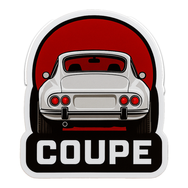 Coupe Sticker - Aesthetic Vinyl Sticker – Waterproof Quote Decal Sticker for Laptop, Water Bottle, C