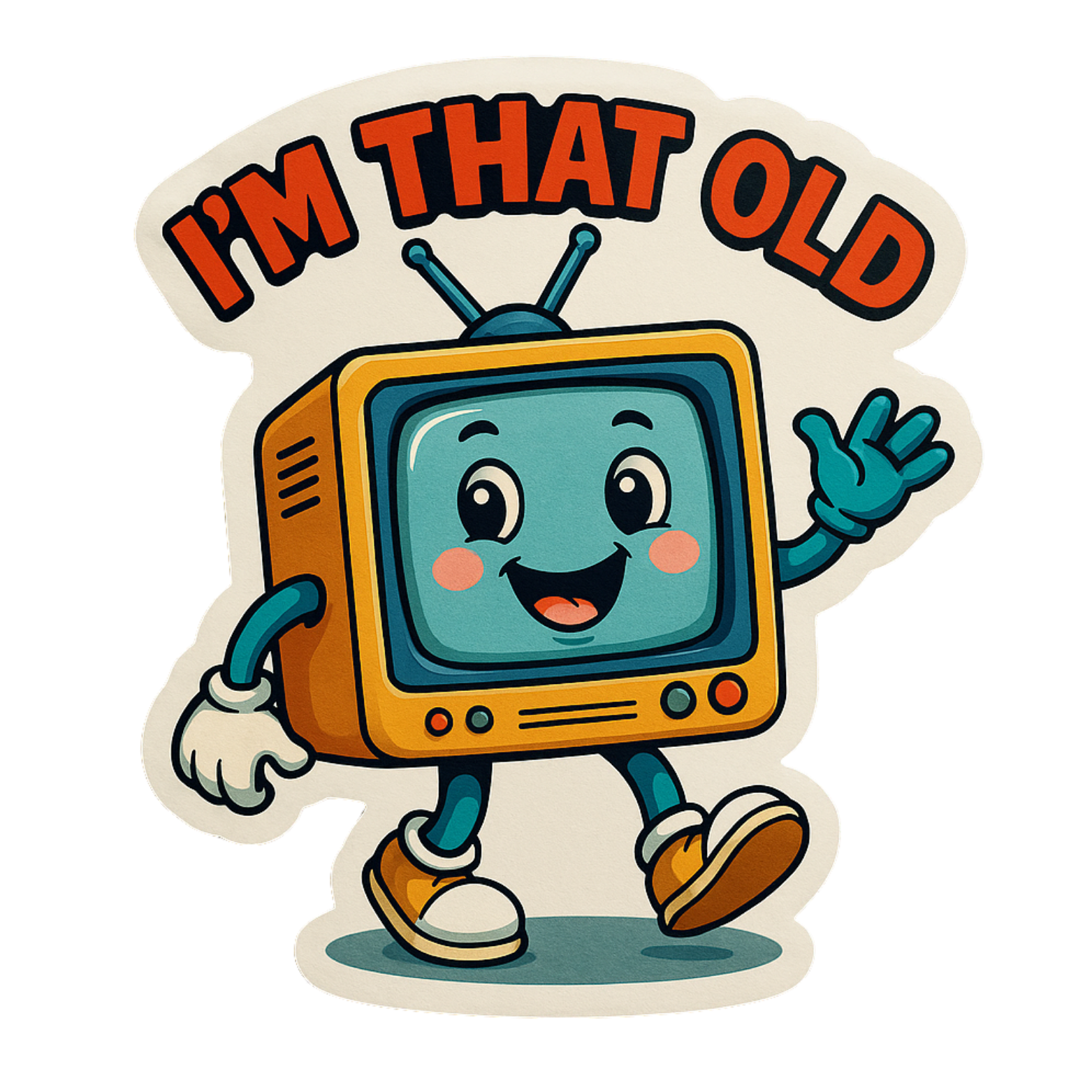 I'M That Old - Aesthetic Vinyl Sticker – Waterproof Quote Decal Sticker for Laptop, Water Bottle, Ca