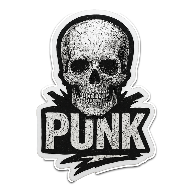 Punk Sticker - Aesthetic Vinyl Sticker – Waterproof Quote Decal Sticker for Laptop, Water Bottle, Ca