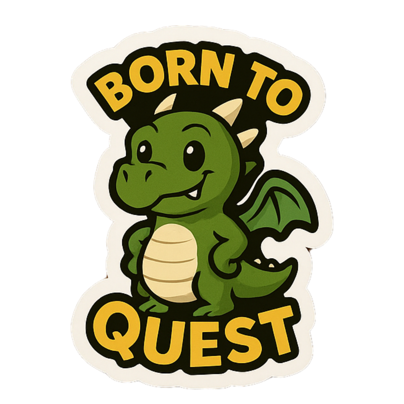 Born To Quest - Aesthetic Vinyl Sticker – Waterproof Quote Decal Sticker for Laptop, Water Bottle, C