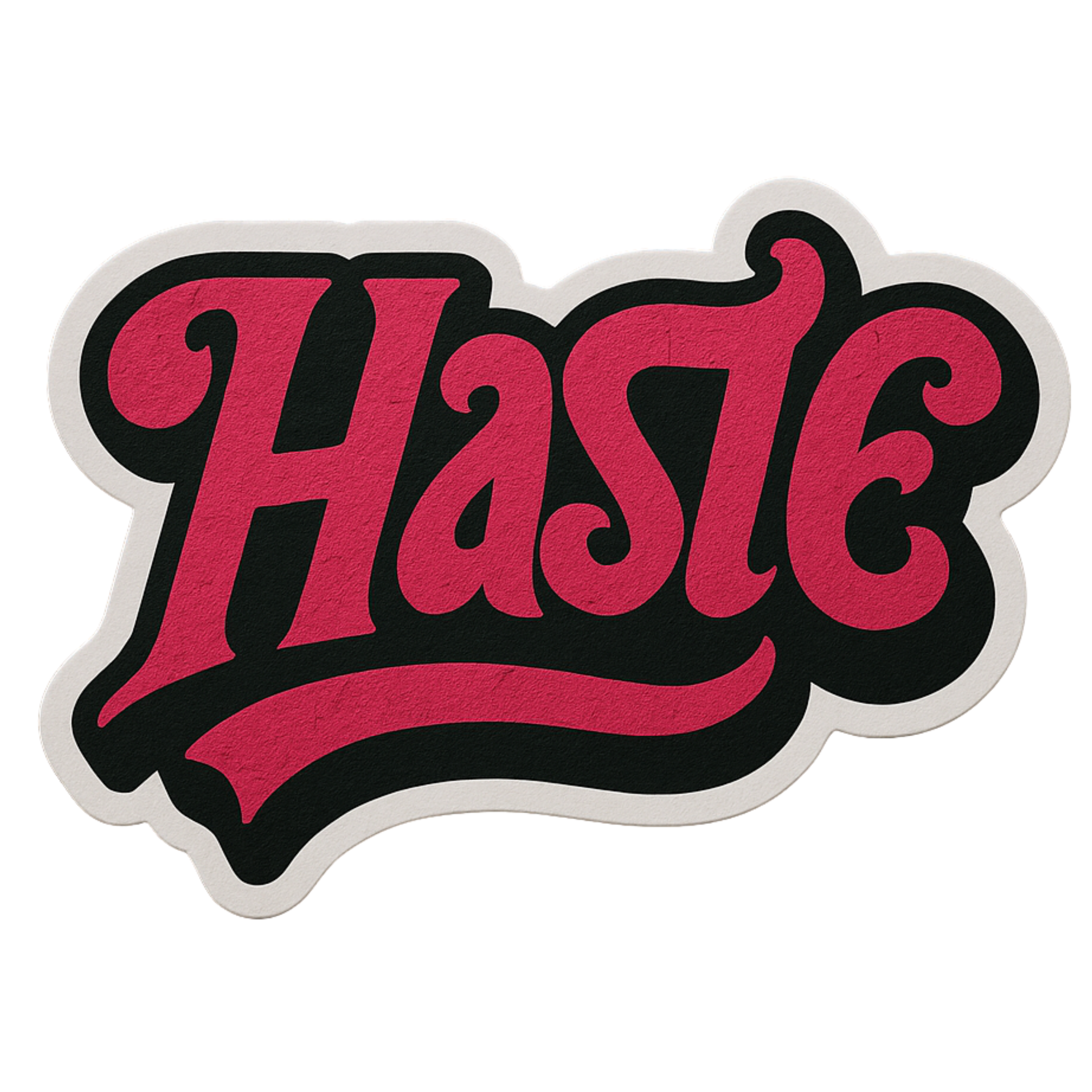 Hastle Sticker - Aesthetic Vinyl Sticker – Waterproof Quote Decal Sticker for Laptop, Water Bottle, 