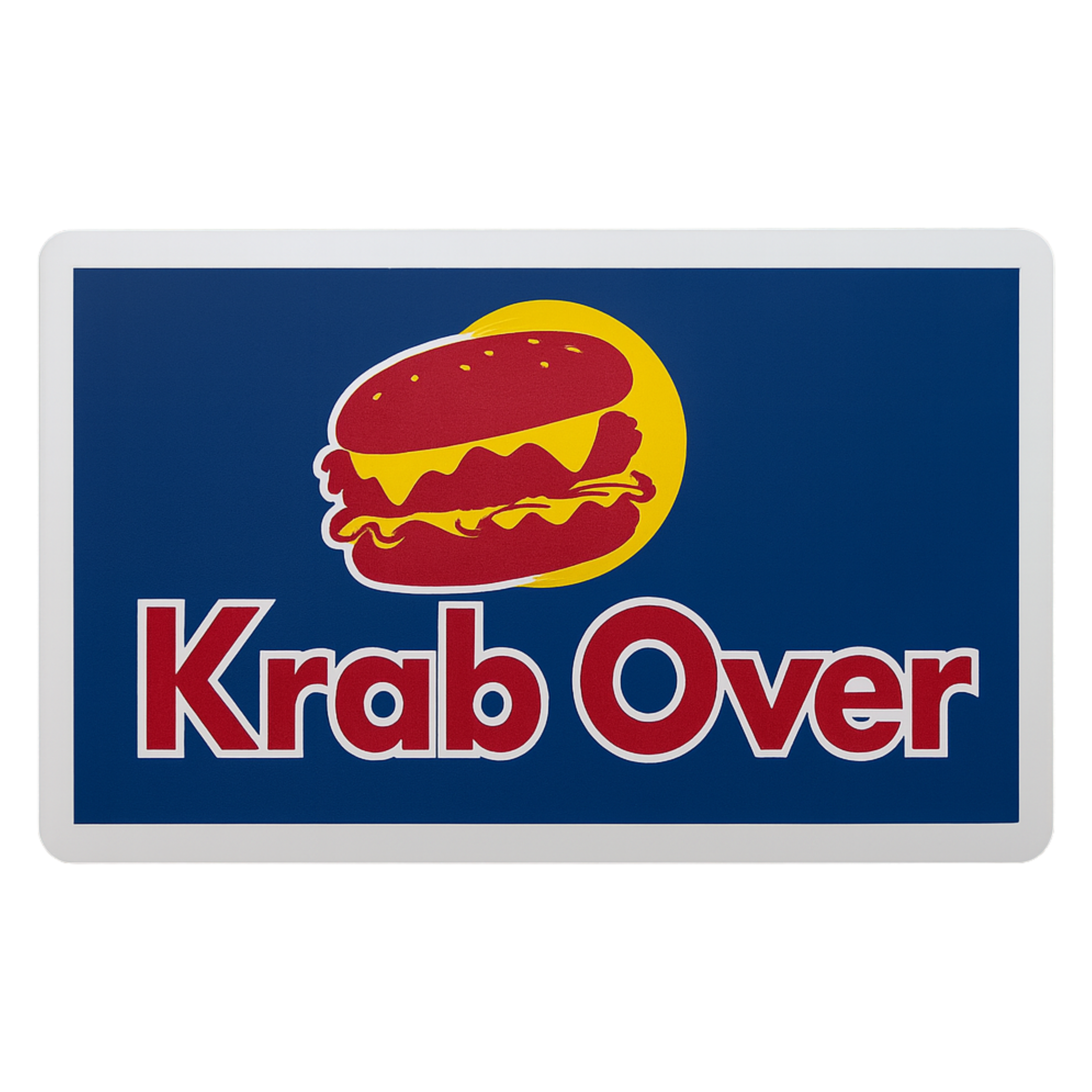 Krab Over - Aesthetic Vinyl Sticker – Waterproof Quote Decal Sticker for Laptop, Water Bottle, Car, 