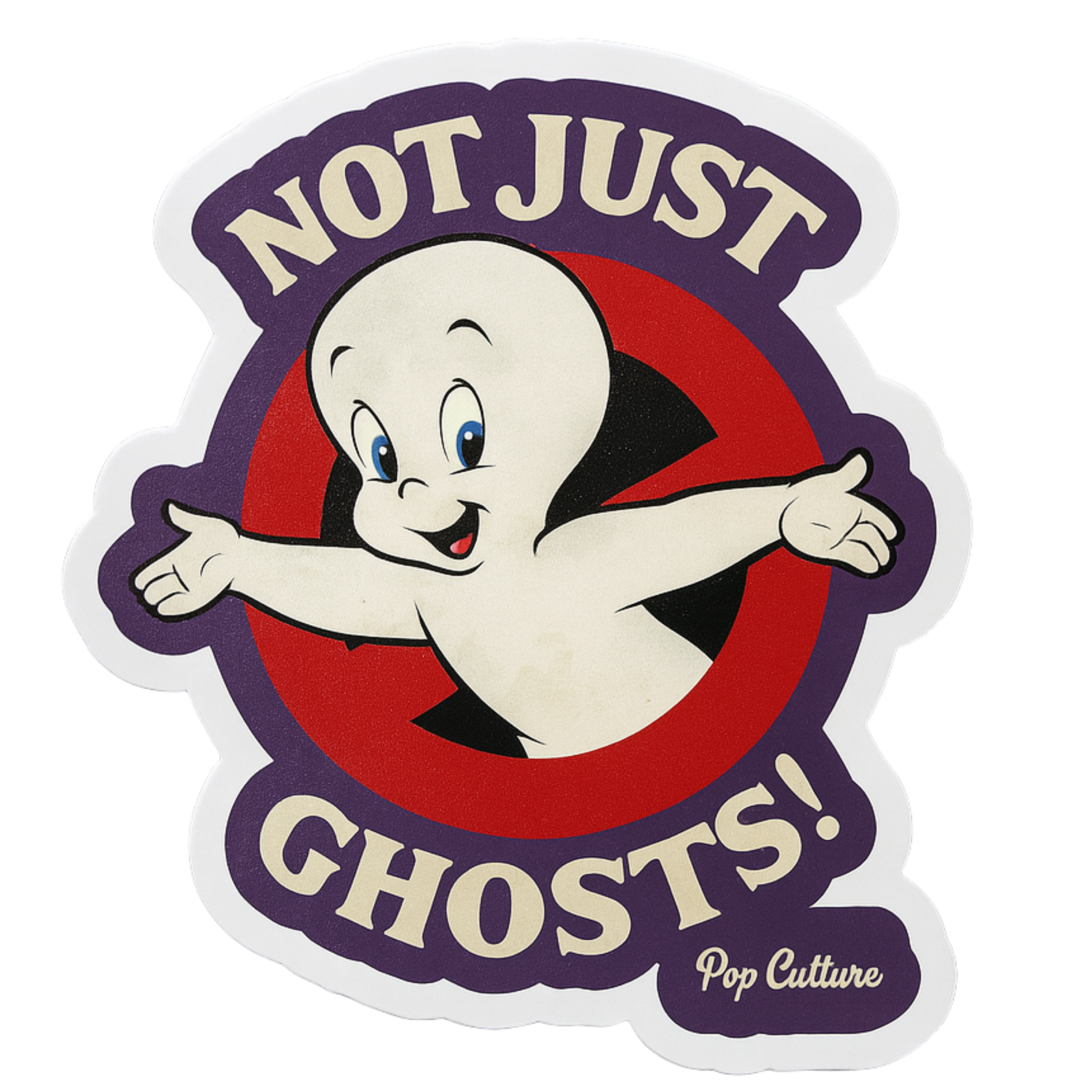 Not Just Ghosts! - Aesthetic Vinyl Sticker – Waterproof Quote Decal Sticker for Laptop, Water Bottle