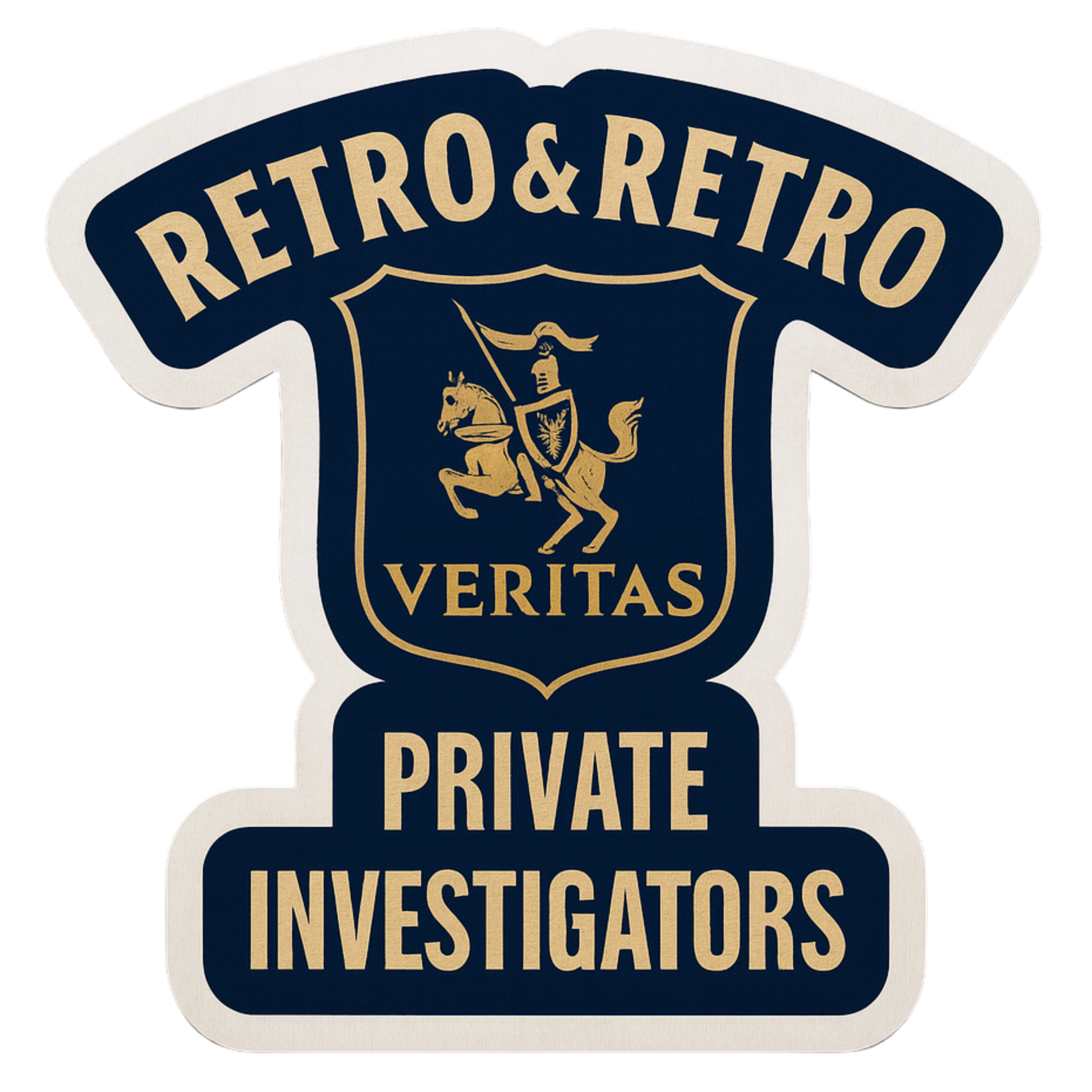 Retro & Retro Private Investigators - Aesthetic Vinyl Sticker – Waterproof Quote Decal Sticker for L