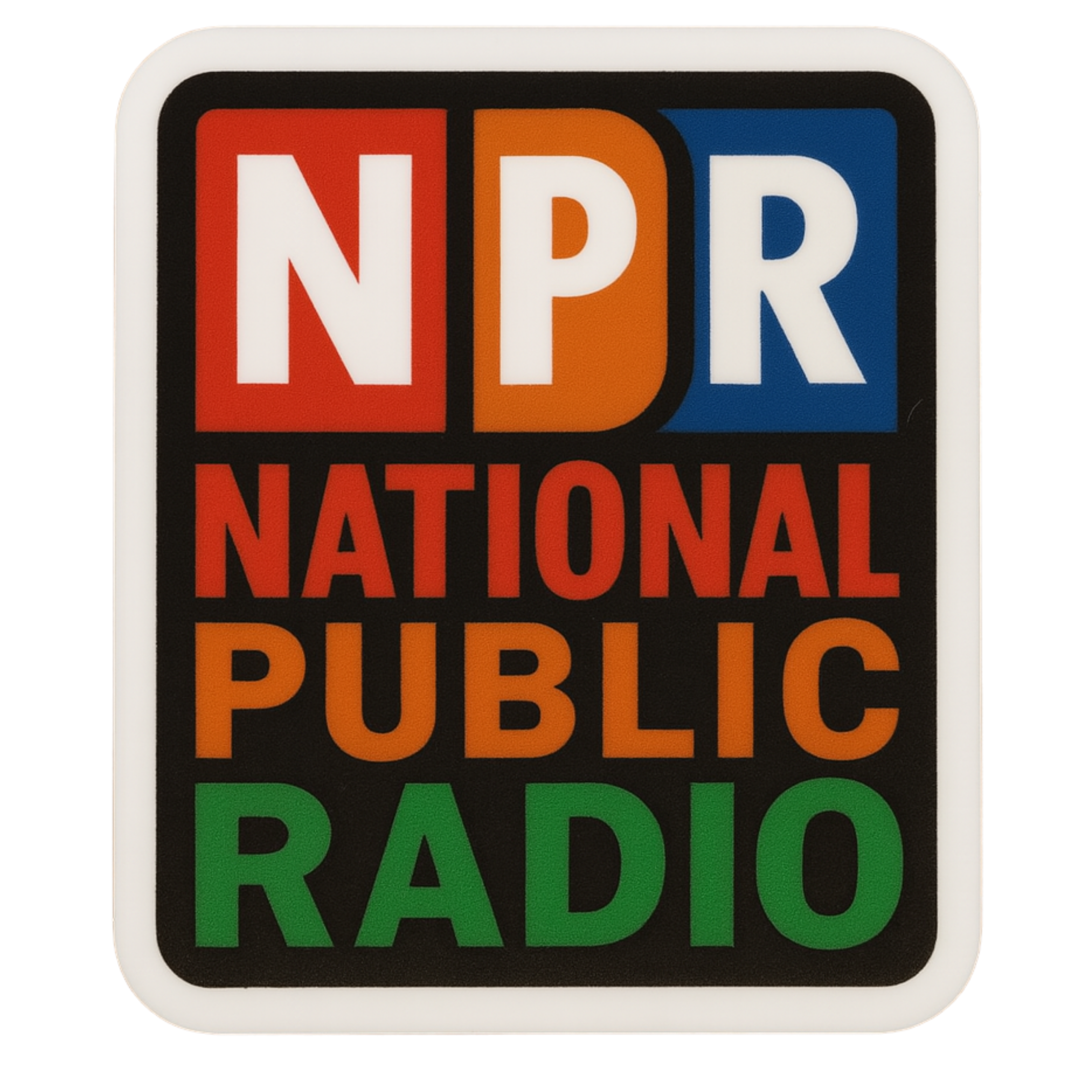 NPR National Public Radio - Aesthetic Vinyl Sticker – Waterproof Quote Decal Sticker for Laptop, Wat