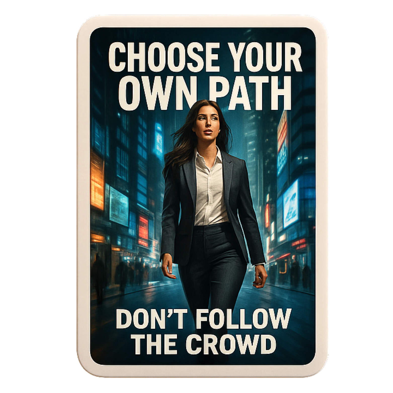 Choose Your Own Path Don't Follow The Crowd - Aesthetic Vinyl Sticker – Waterproof Quote Decal Stick