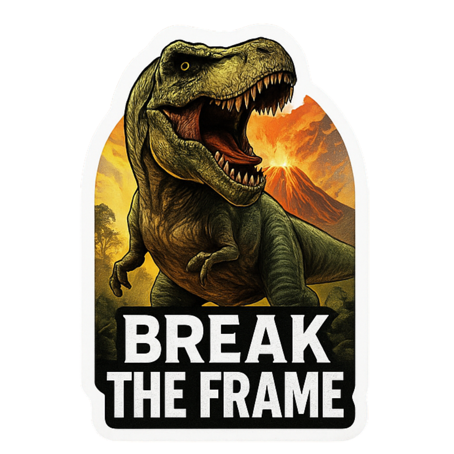 Break The Frame - Aesthetic Vinyl Sticker – Waterproof Quote Decal Sticker for Laptop, Water Bottle,