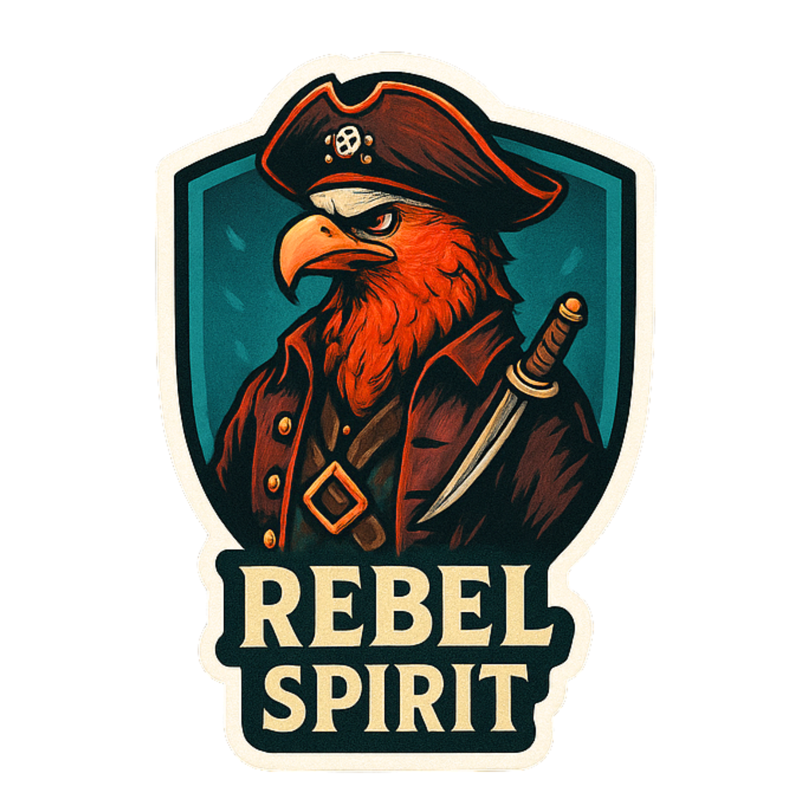 Rebeal Spirit - Aesthetic Vinyl Sticker – Waterproof Quote Decal Sticker for Laptop, Water Bottle, C