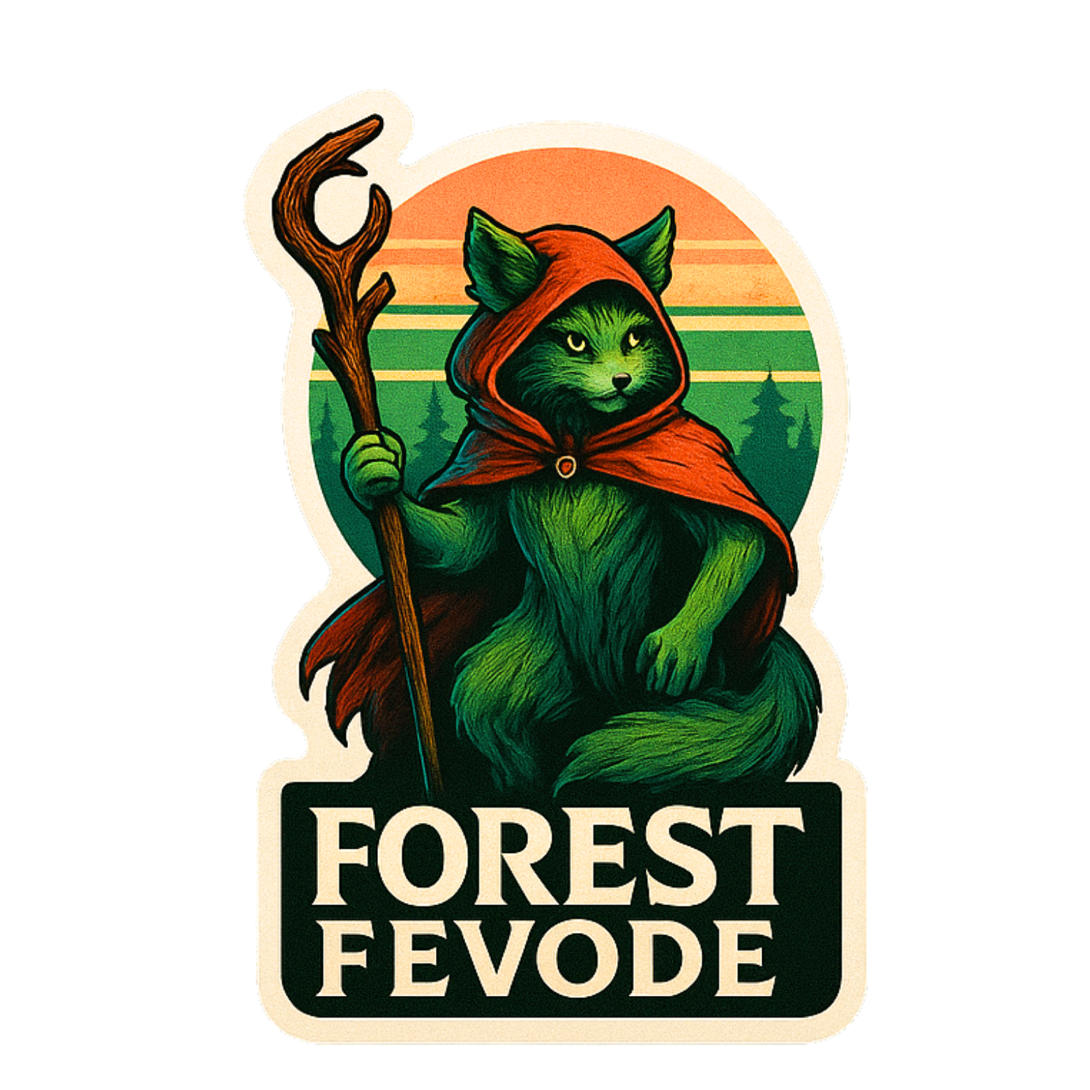 Forest Fevode - Aesthetic Vinyl Sticker – Waterproof Quote Decal Sticker for Laptop, Water Bottle, C