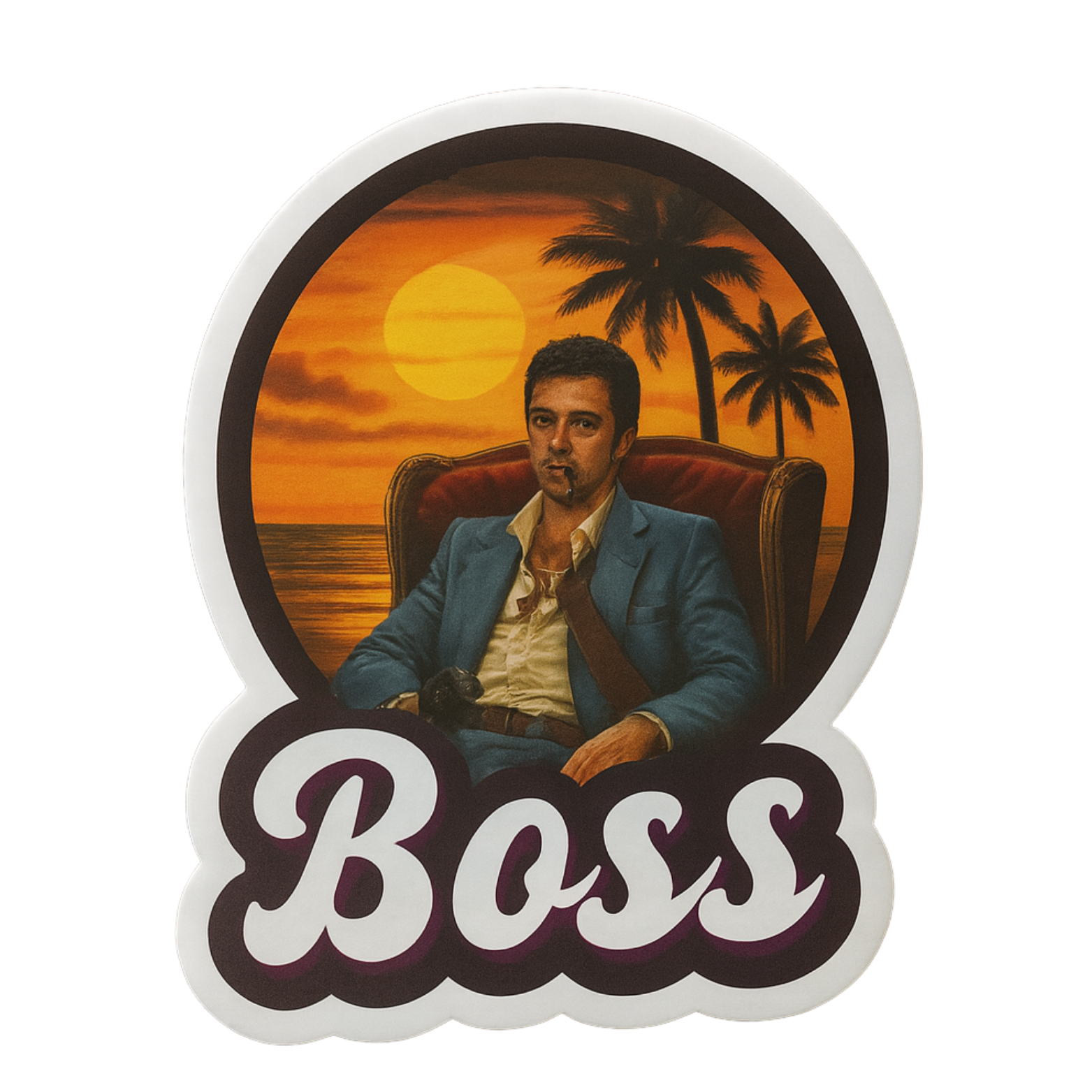 Boss Sticker - Aesthetic Vinyl Sticker – Waterproof Quote Decal Sticker for Laptop, Water Bottle, Ca