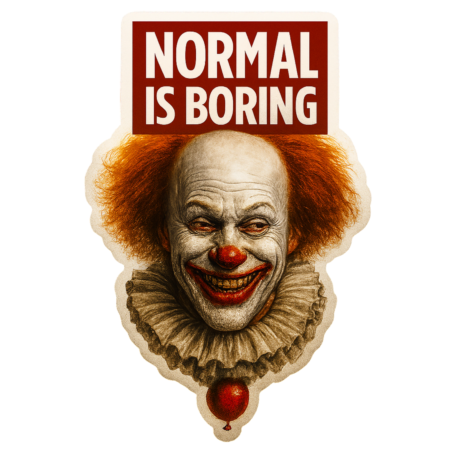 Normal Is Boring - Aesthetic Vinyl Sticker – Waterproof Quote Decal Sticker for Laptop, Water Bottle
