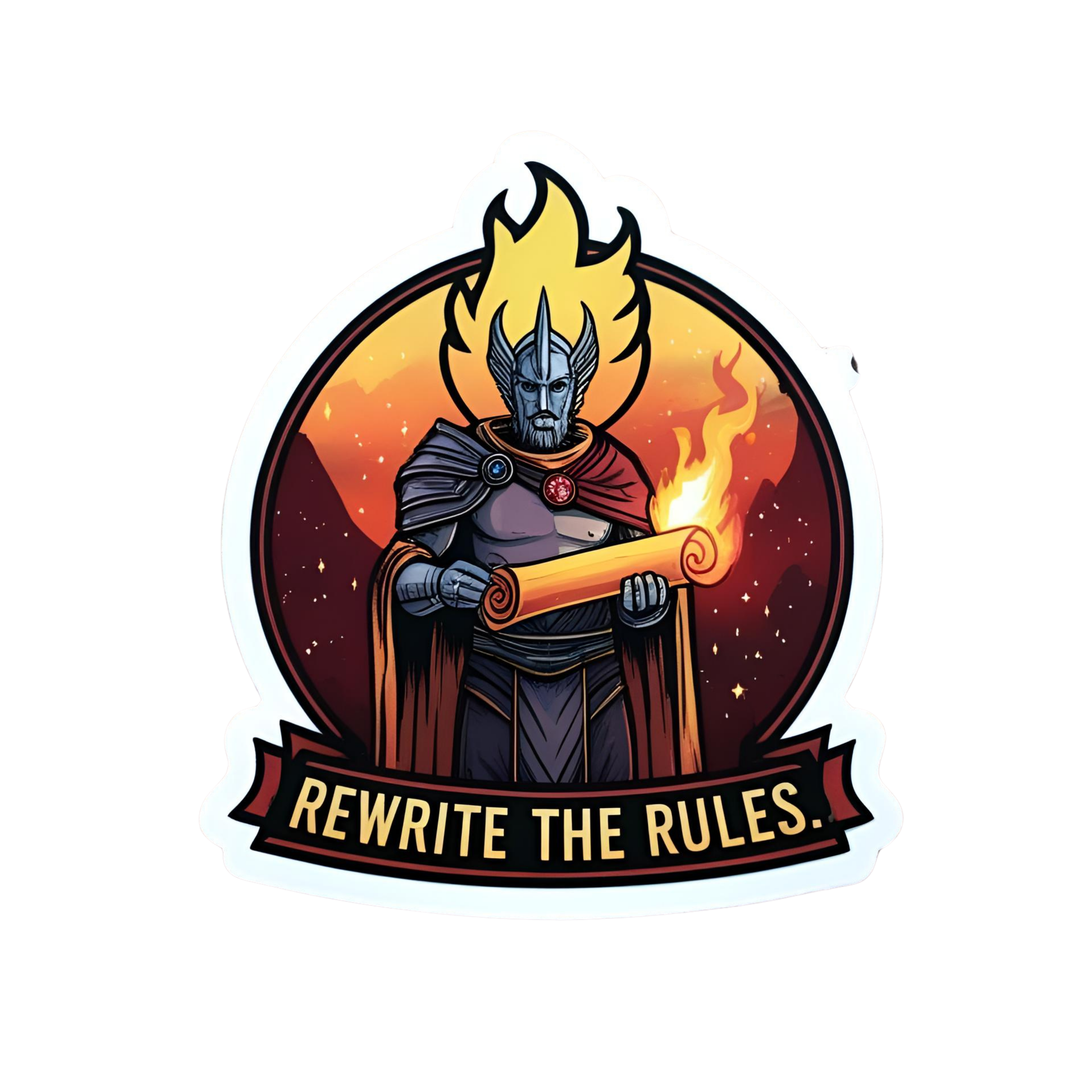 Rewrite The Rules. - Aesthetic Vinyl Sticker – Waterproof Quote Decal Sticker for Laptop, Water Bott