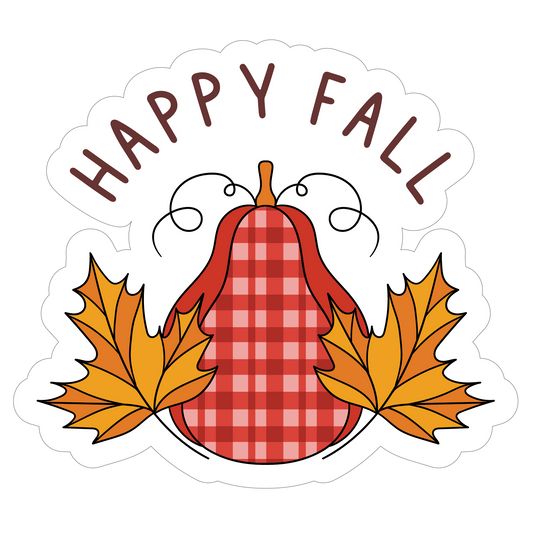 Inspirational Quote "Happy Fall" Motivational Sticker Vinyl Decal Motivation Stickers- 5" Vinyl Sticker Waterproof