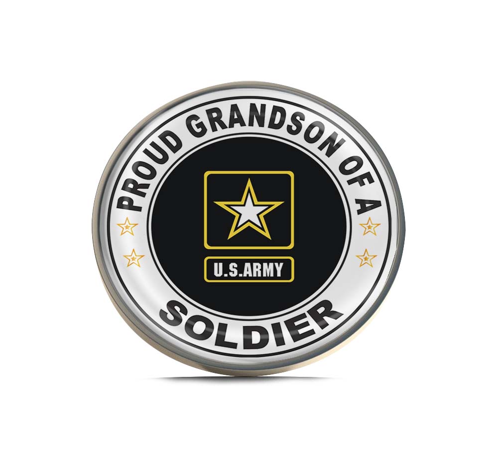 Proud Grandson of a Soldier U.S. Army Limited Edition Lapel Pin Exclusive Metal Brooch Badge Accessories For Backpack, Clothes, Hats | Cute Gifts and Collectibles