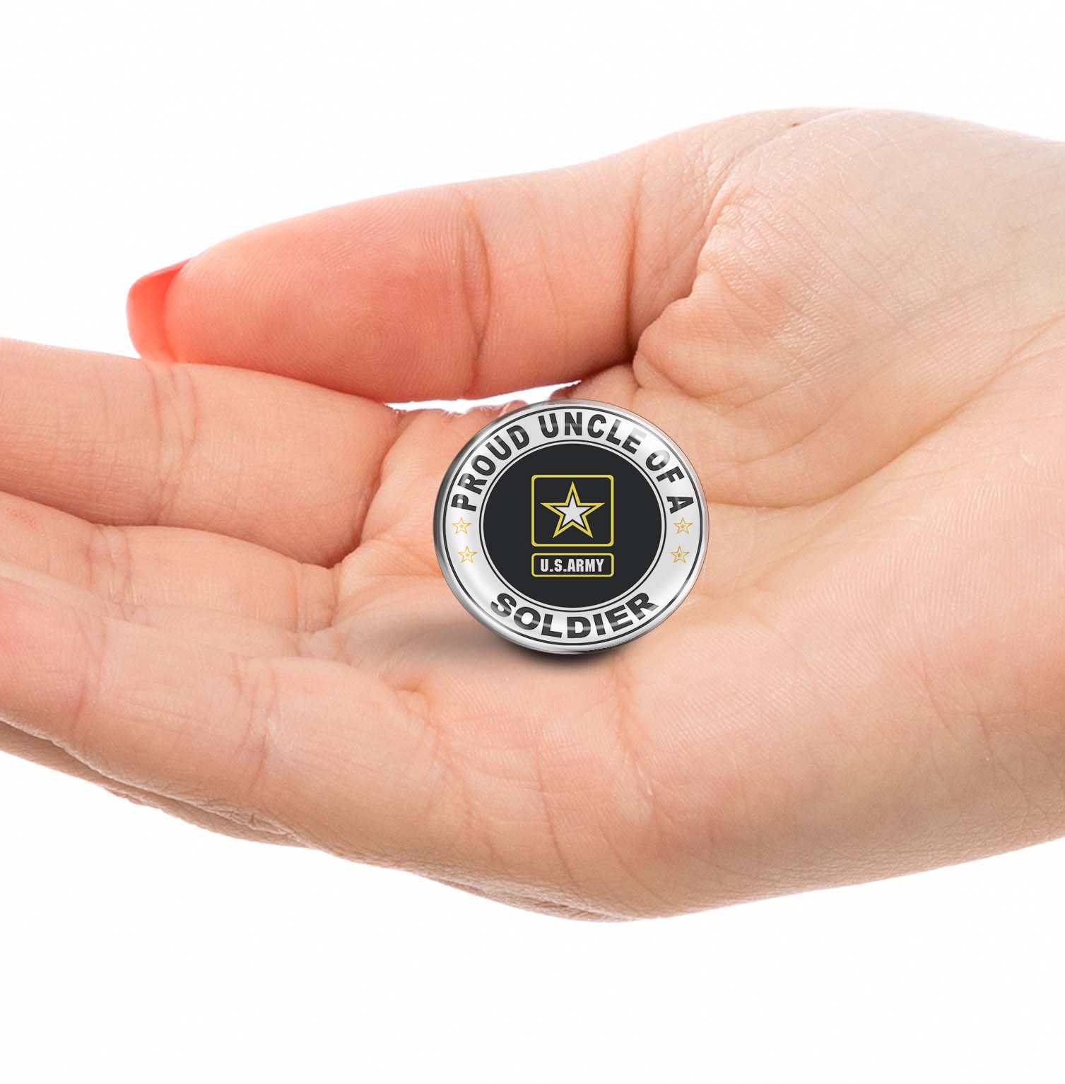 Proud Uncle of a Soldier U.S. Army Limited Edition Lapel Pin Exclusive Metal Brooch Badge Accessories For Backpack, Clothes, Hats | Cute Gifts and Collectibles