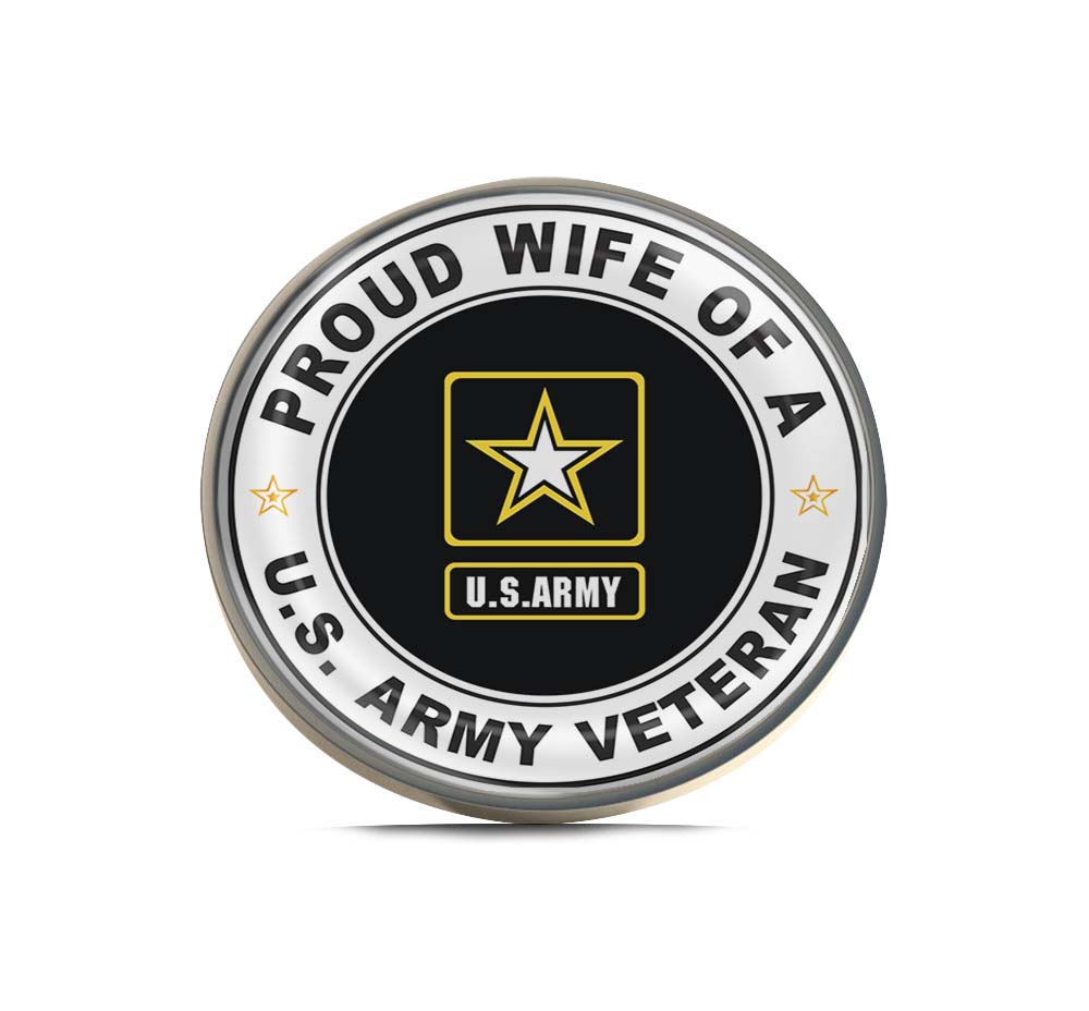 U.S. Army Veteran Proud Wife Limited Edition Lapel Pin Exclusive Metal Brooch Badge Accessories For Backpack, Clothes, Hats | Cute Gifts and Collectibles