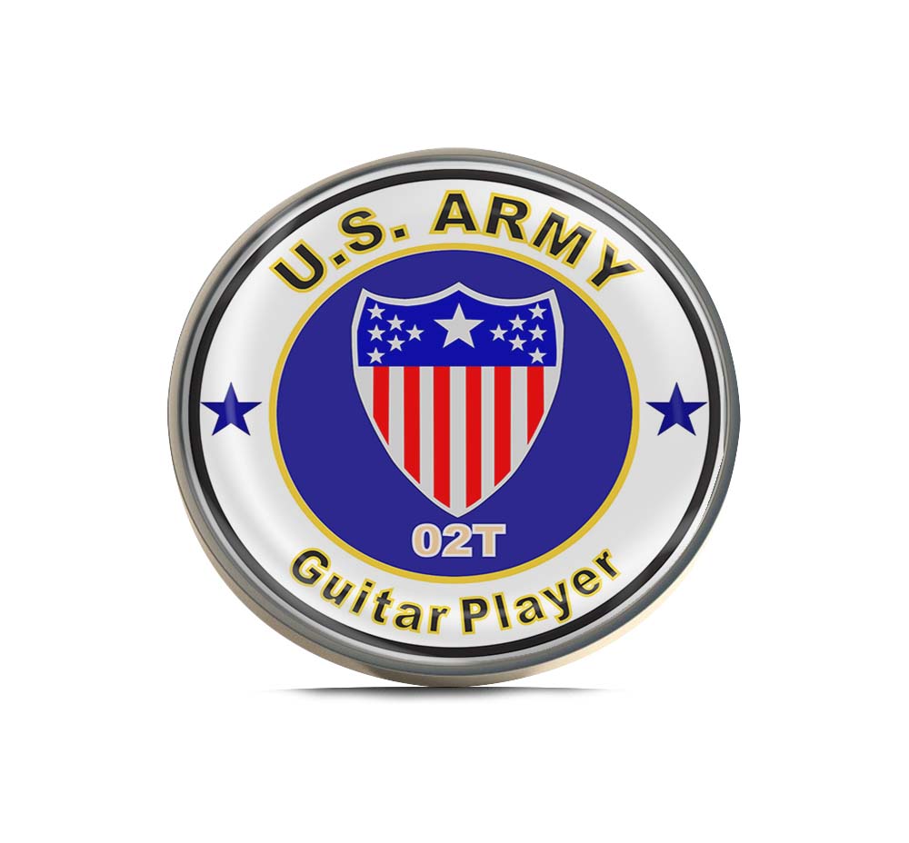 U.S. Army MOS 02T Guitar Player Player Limited Edition Lapel Pin Exclusive Metal Brooch Badge Accessories For Backpack, Clothes, Hats | Cute Gifts and Collectibles