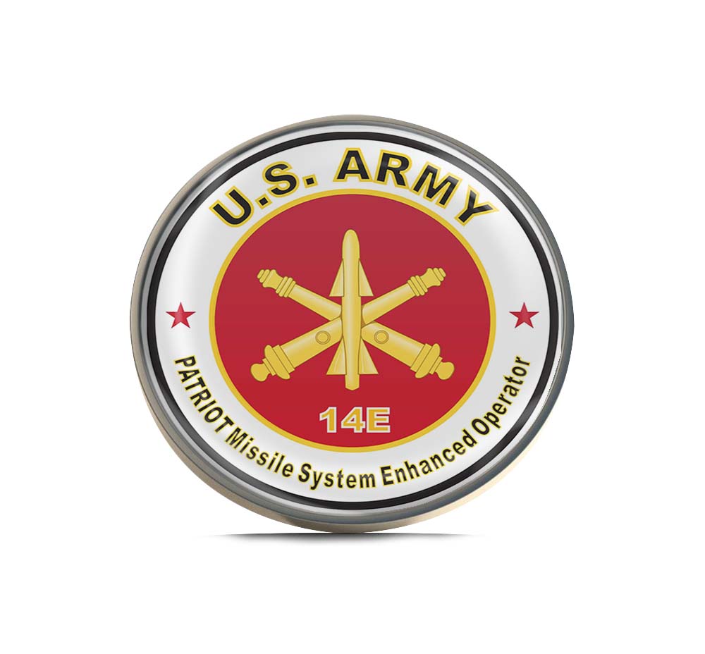 U.S. Army MOS 14E Patriot Missile System Enhanced Operator Limited Edition Lapel Pin Exclusive Metal Brooch Badge Accessories For Backpack, Clothes, Hats | Cute Gifts and Collectibles