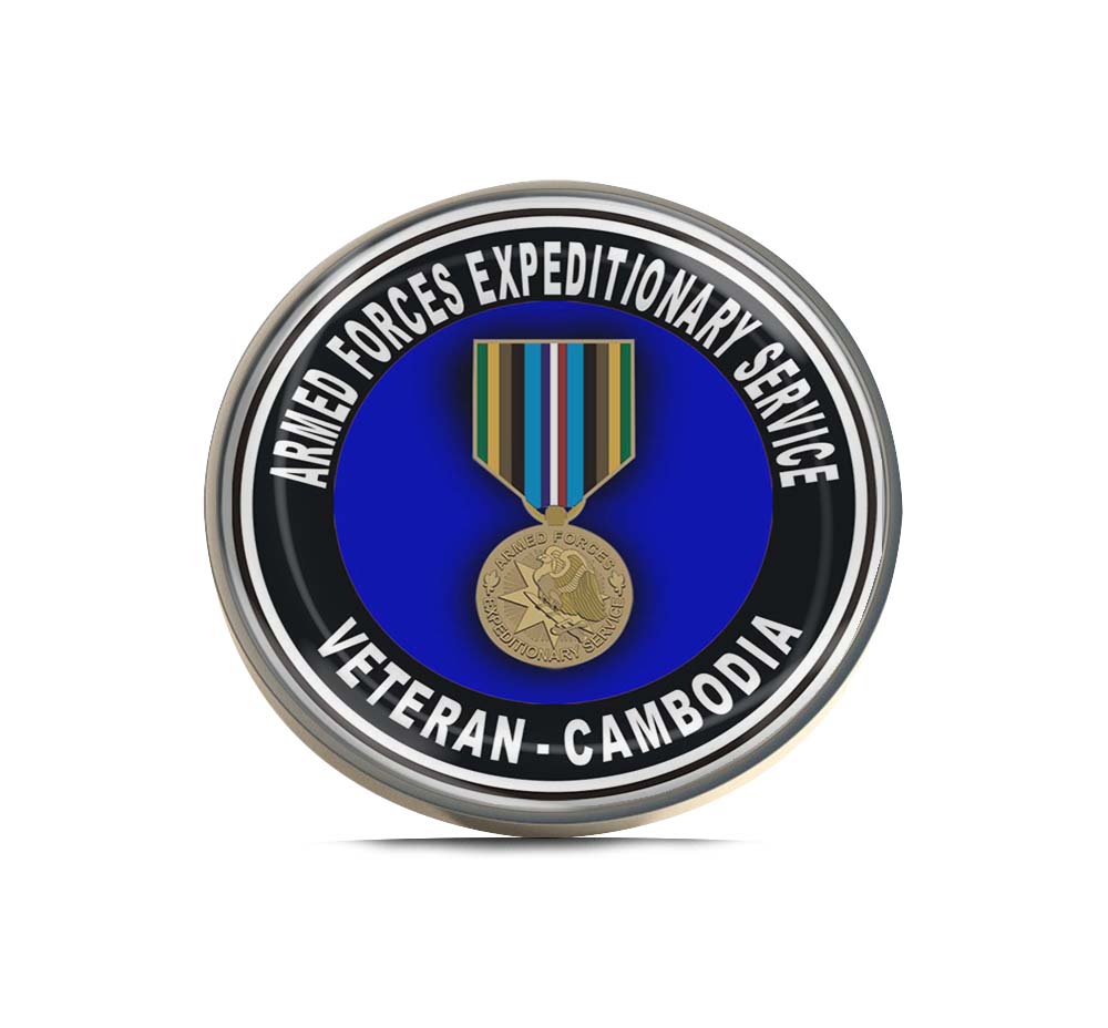 Armed Forces Expeditionary Medal Cambodia Limited Edition Lapel Pin Exclusive Metal Brooch Badge Accessories For Backpack, Clothes, Hats | Cute Gifts and Collectibles